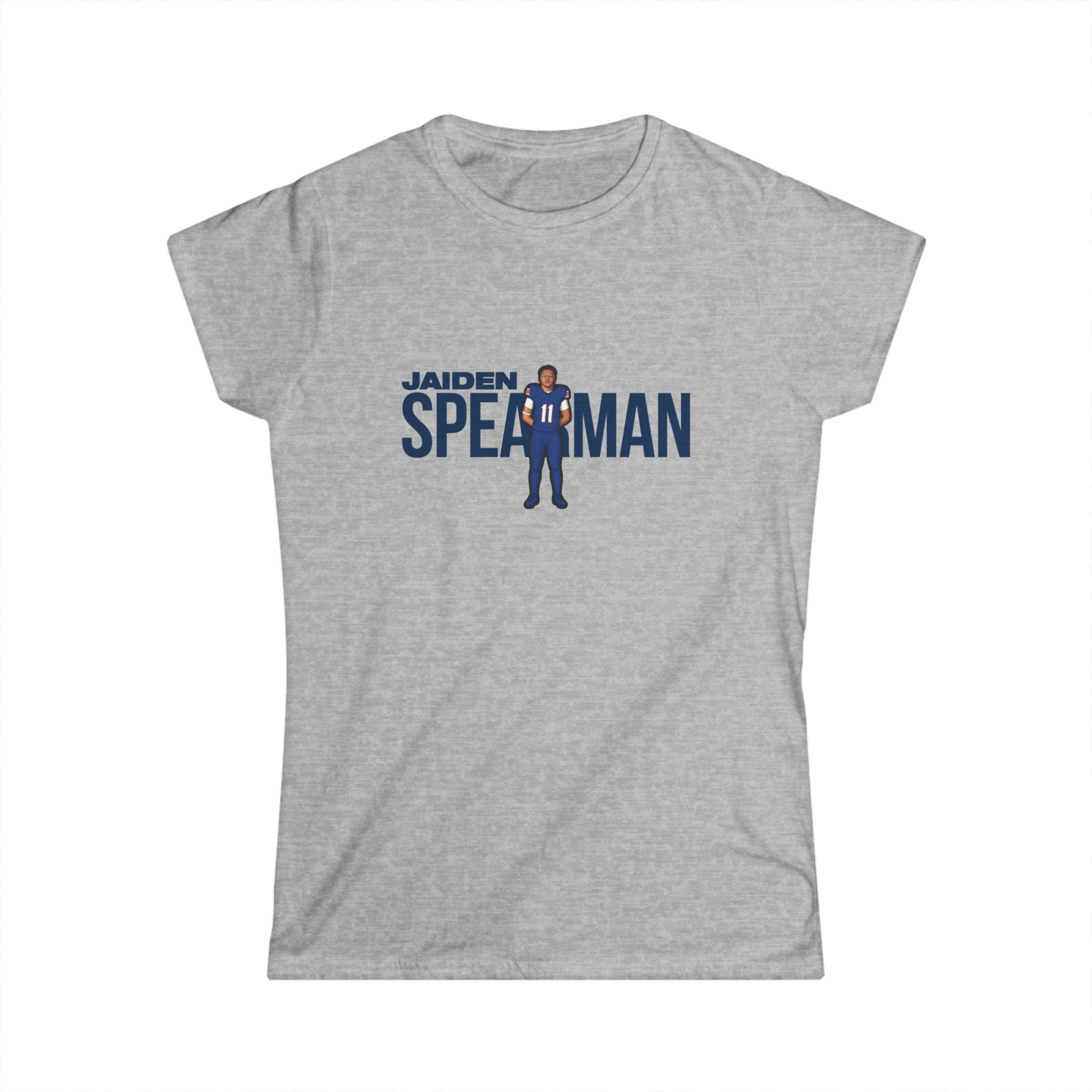 Women's Softstyle Tee — character_player_name in Grey