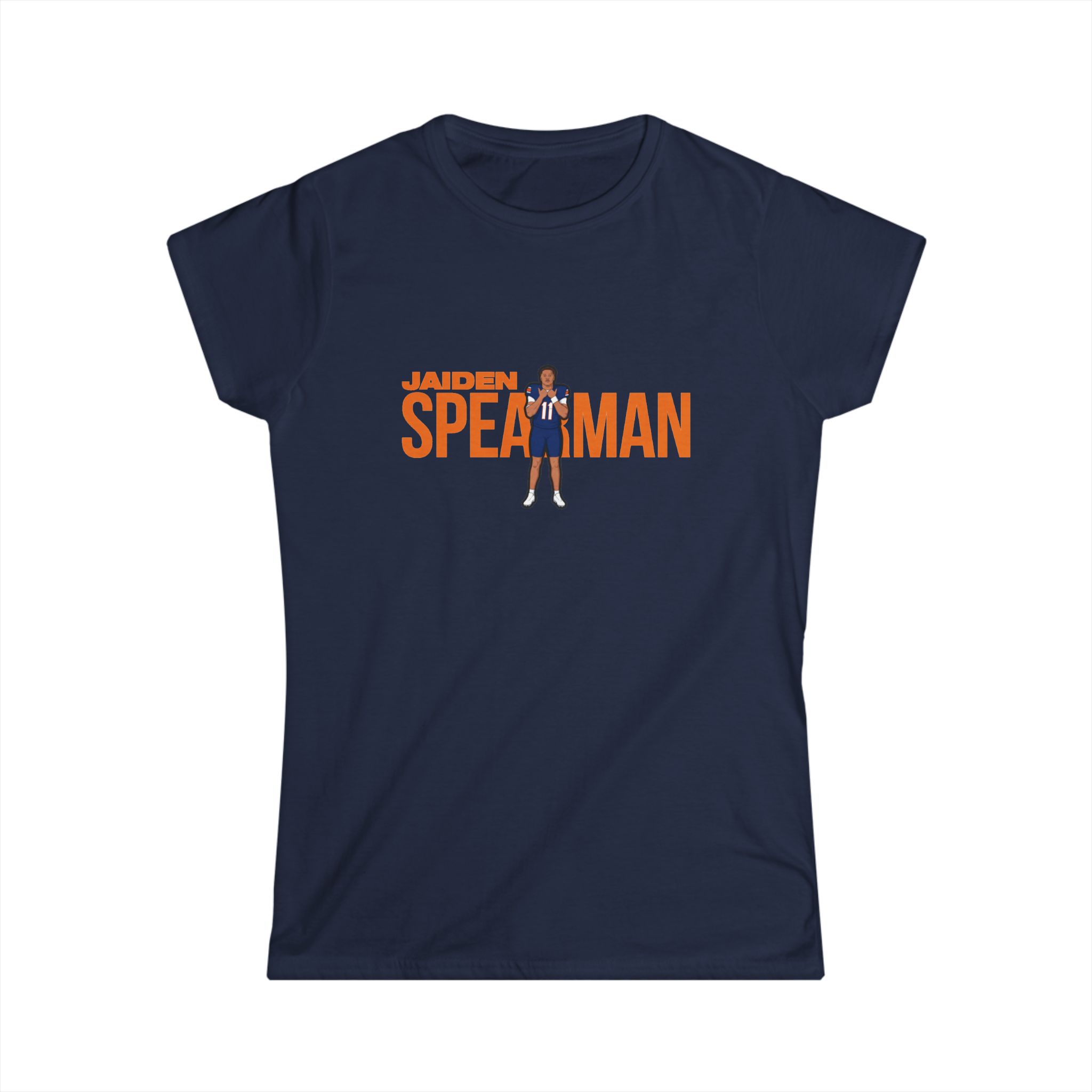 Women's Softstyle Tee — character_player_name in Navy