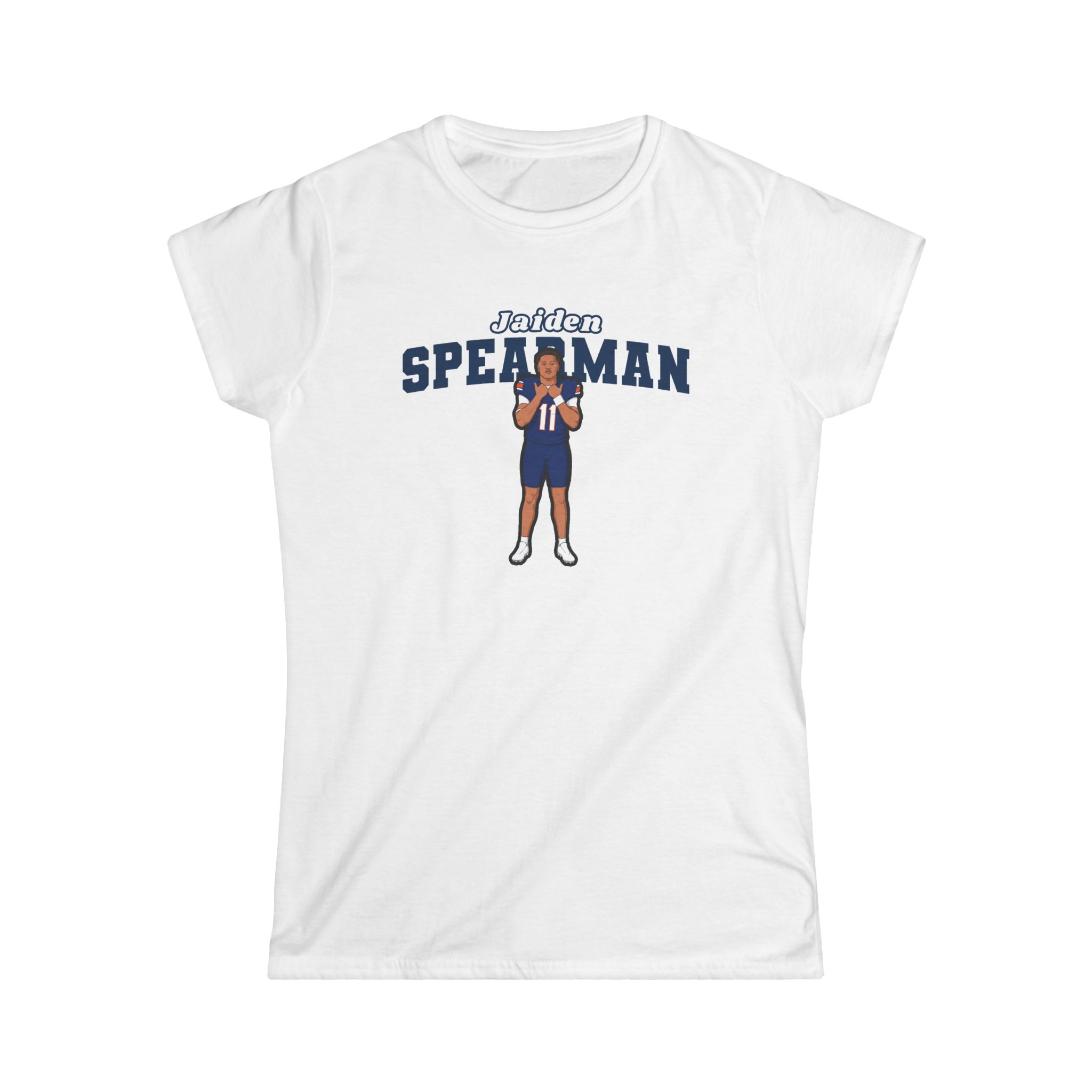 Women's Softstyle Tee — character_name_arch in White