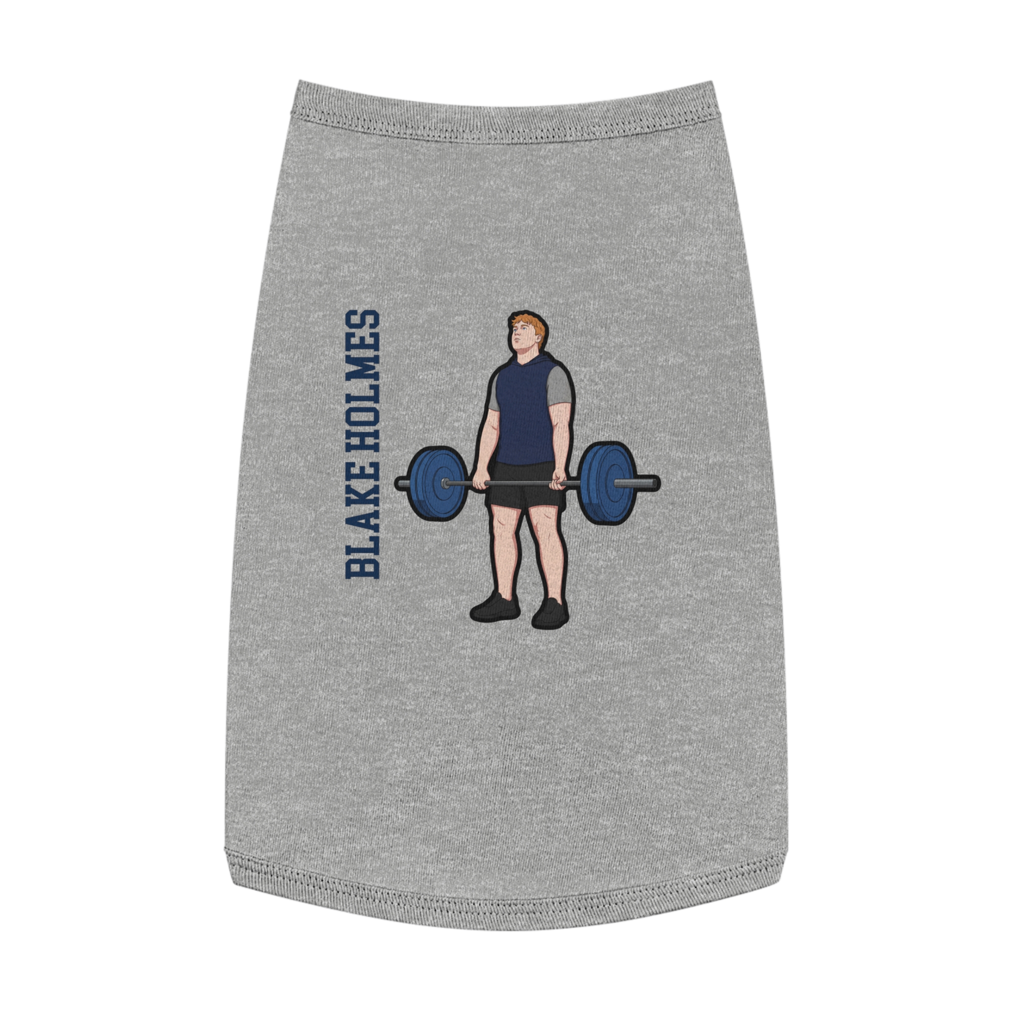 Pet Tank Top — character_name_vertical in White