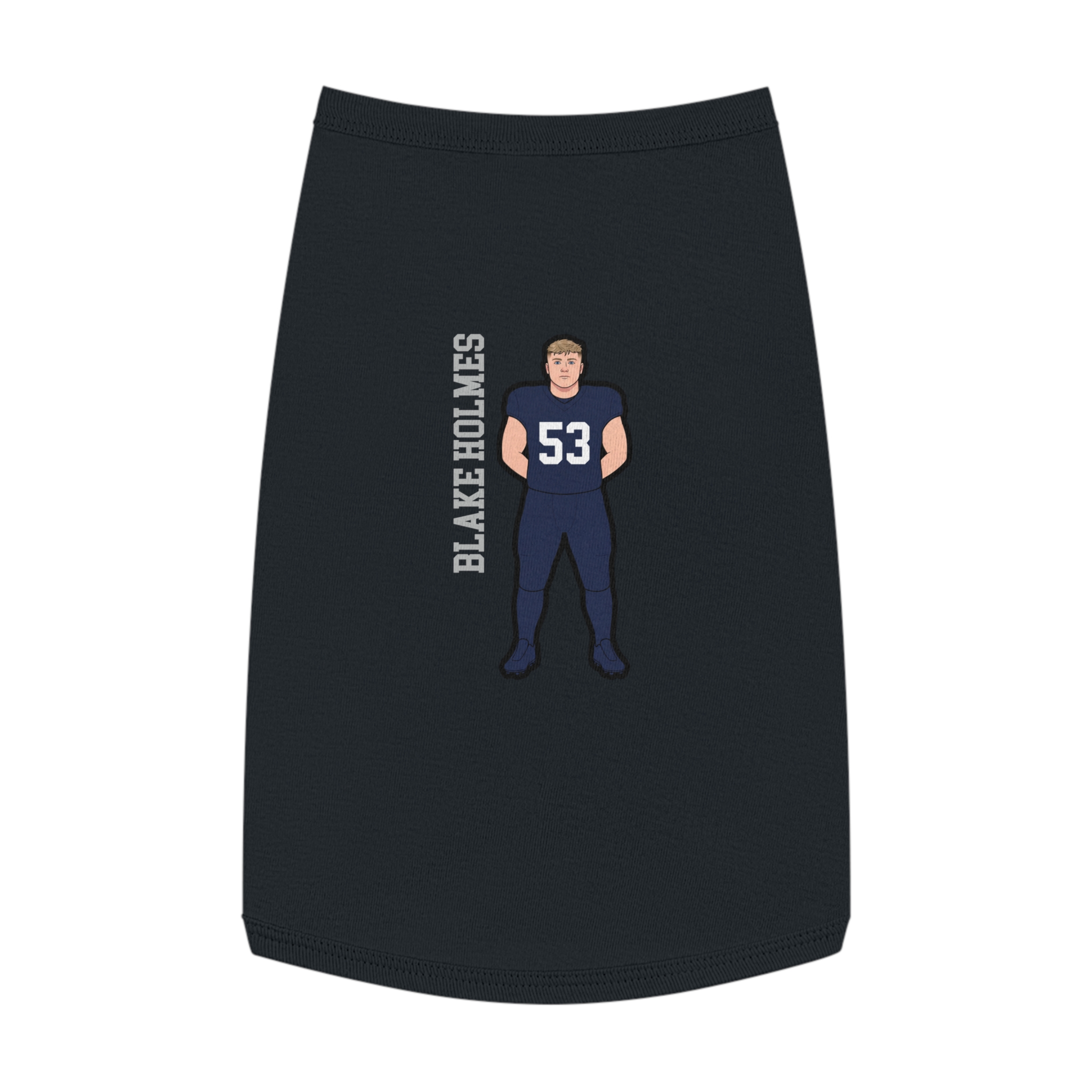 Pet Tank Top — character_name_vertical in Black