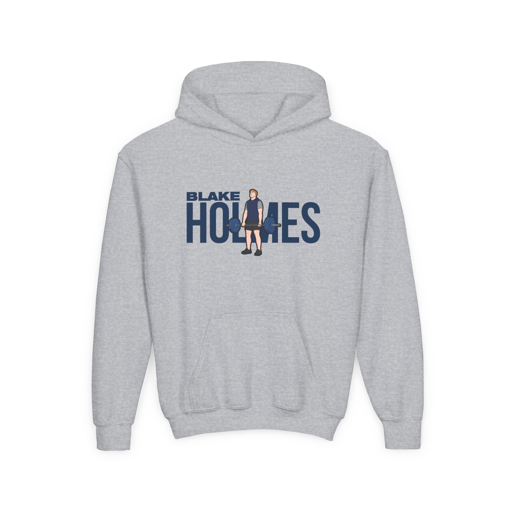 Youth Hoodie — character_player_name in Grey