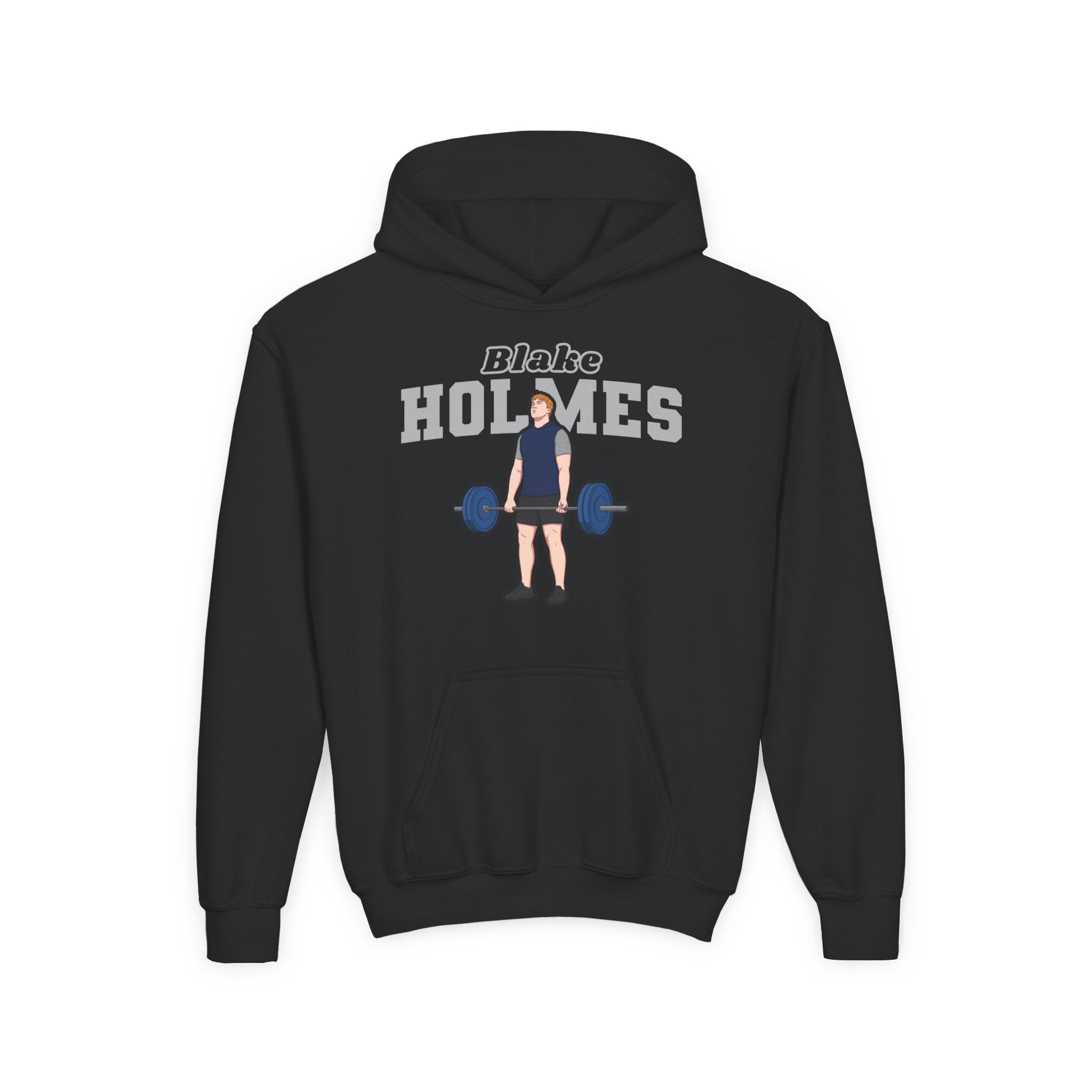 Youth Hoodie — character_name_arch in Black