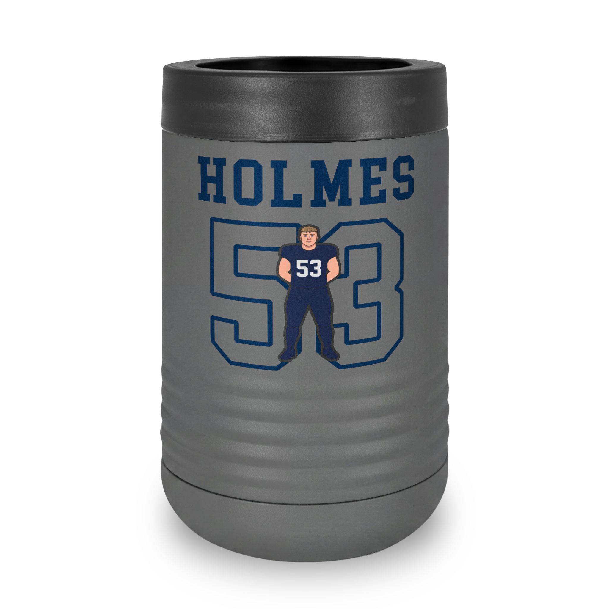 Stainless Can Cooler — character_shirsey in Grey