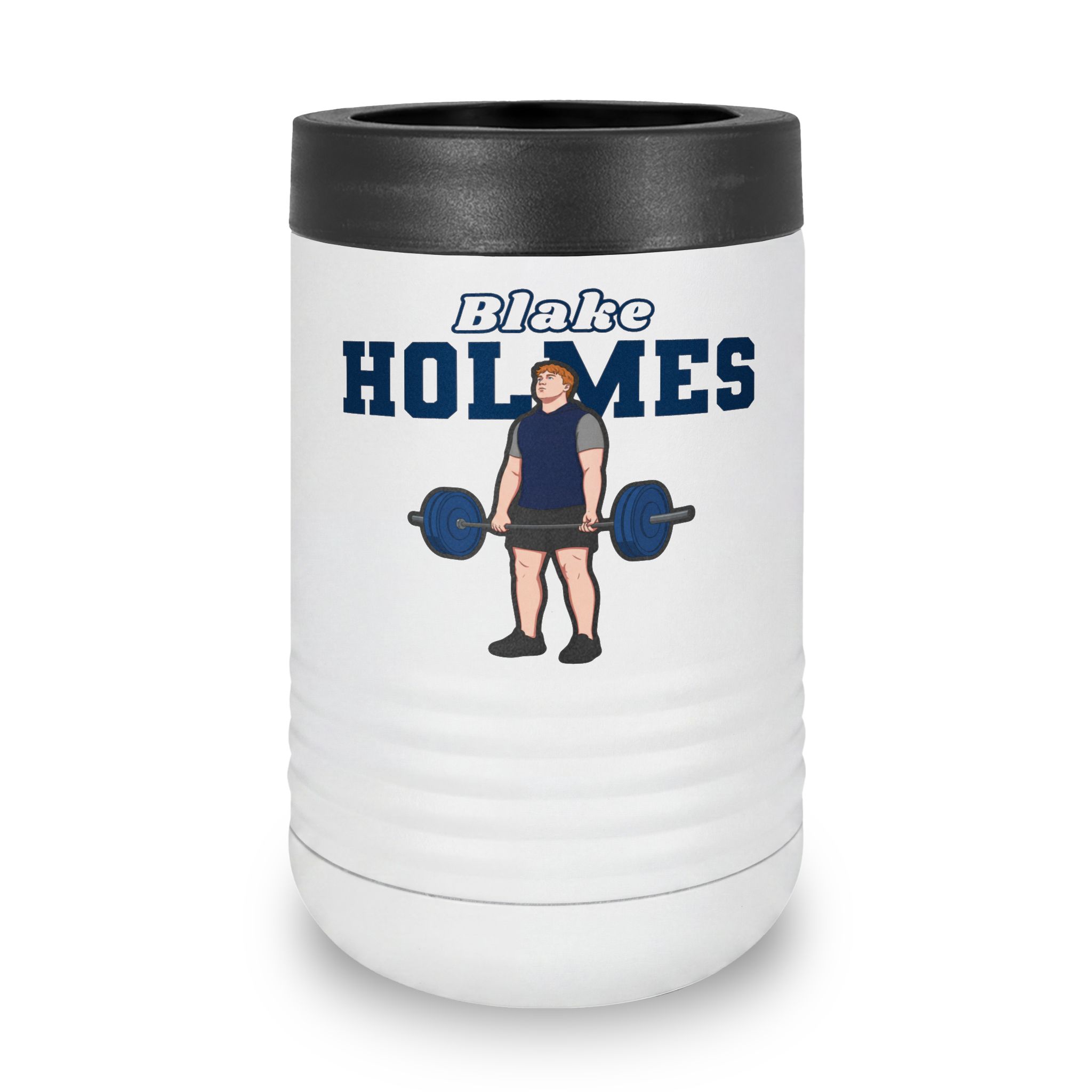 Stainless Can Cooler — character_name_arch in White