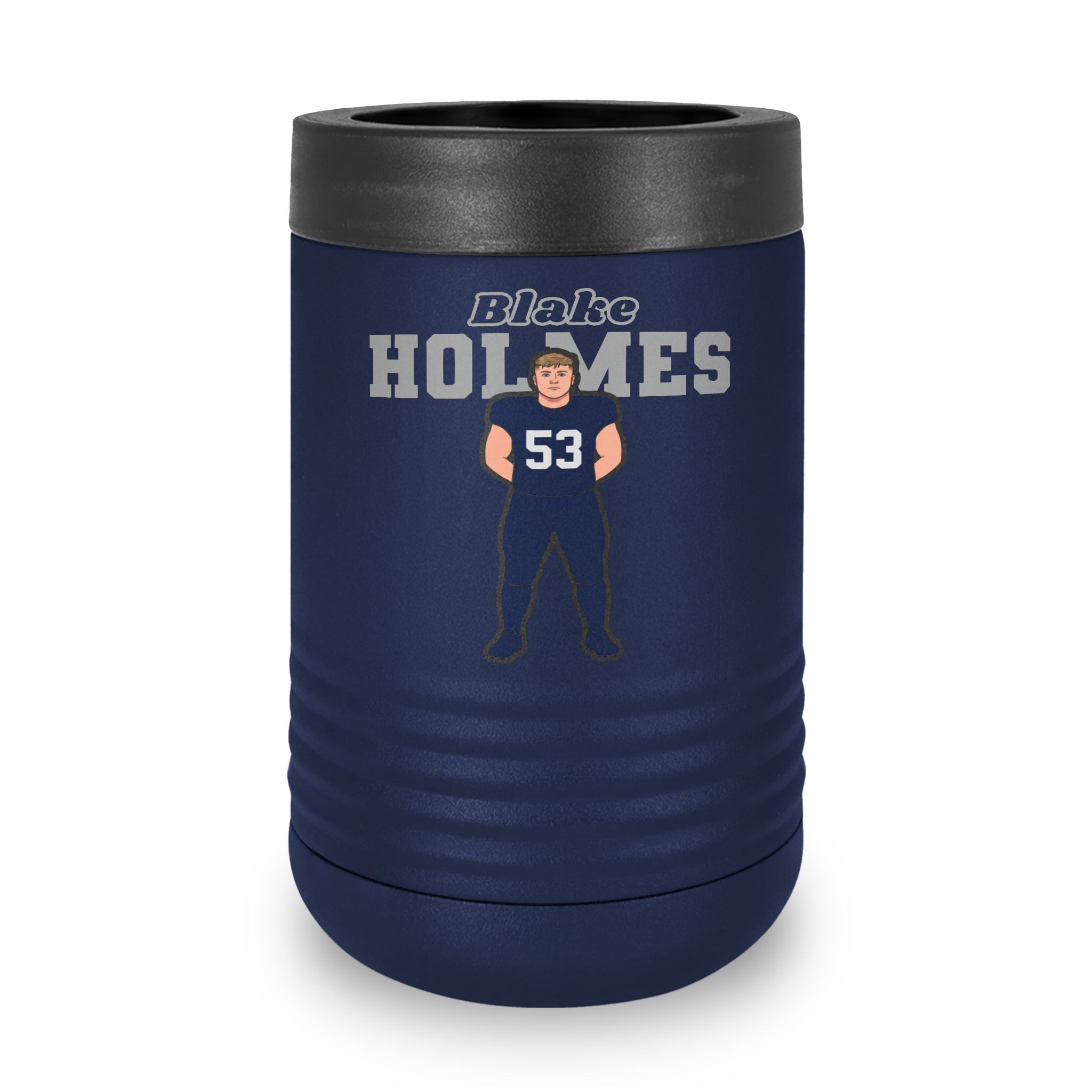 Stainless Can Cooler — character_name_arch in Navy