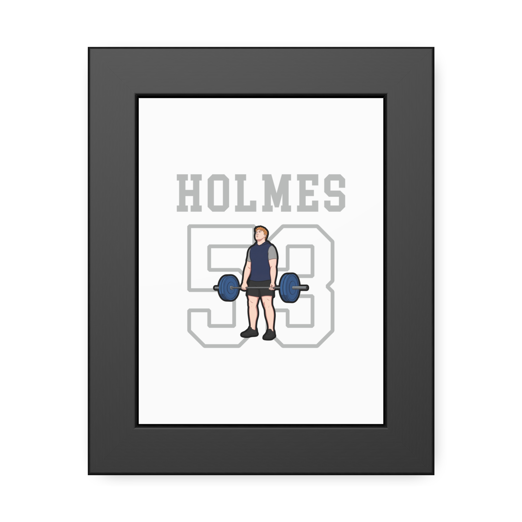 Framed Poster — character_shirsey in Black