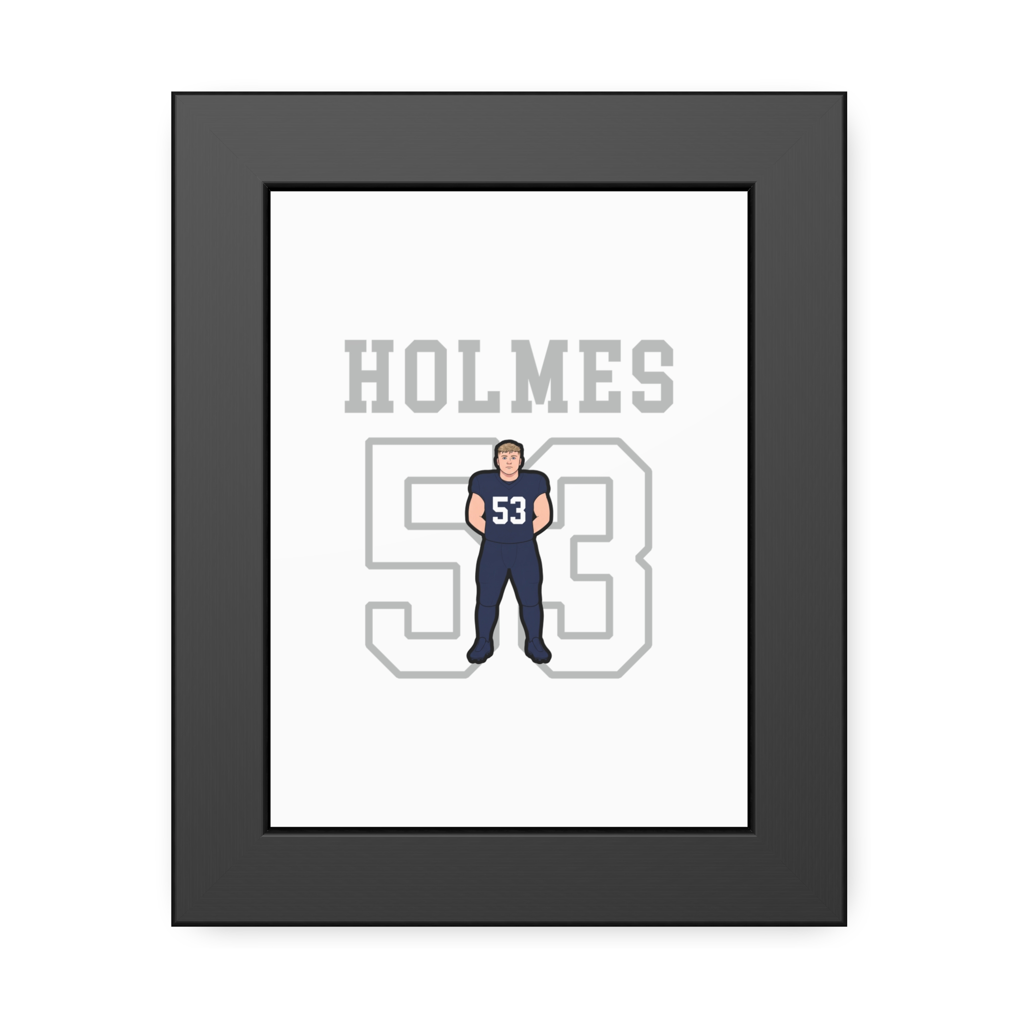Framed Poster — character_shirsey in Black