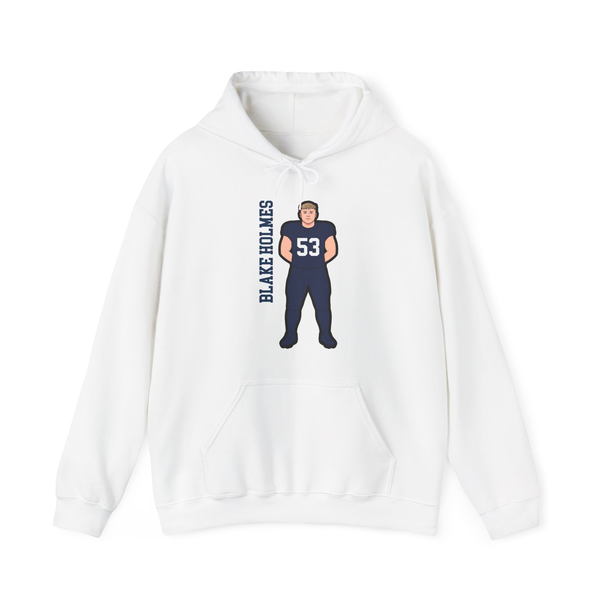 Hoodie — character_name_vertical in White