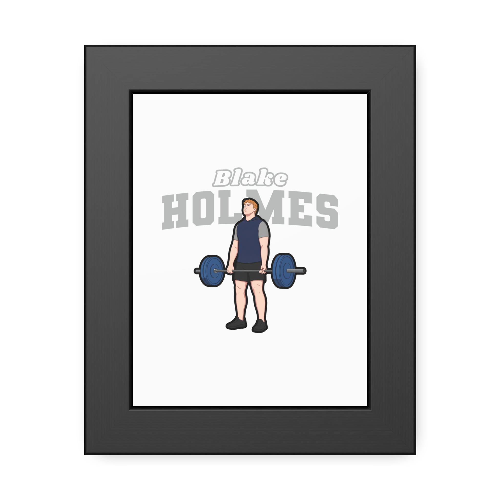 Framed Poster — character_name_arch in Black