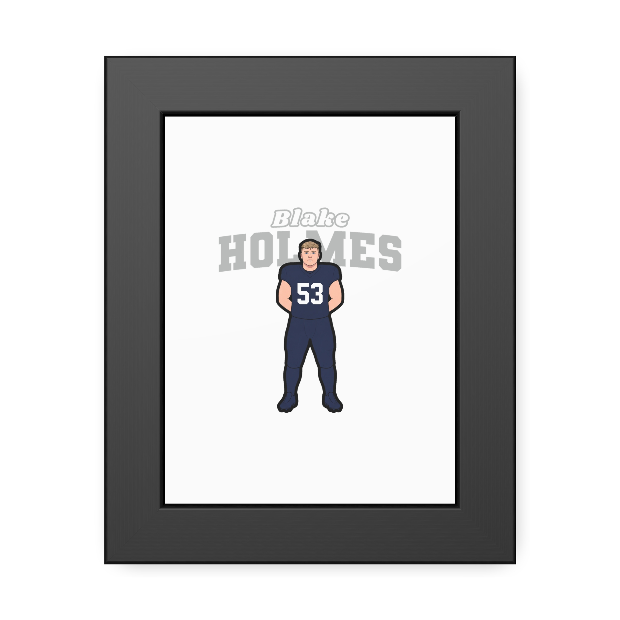 Framed Poster — character_name_arch in Black