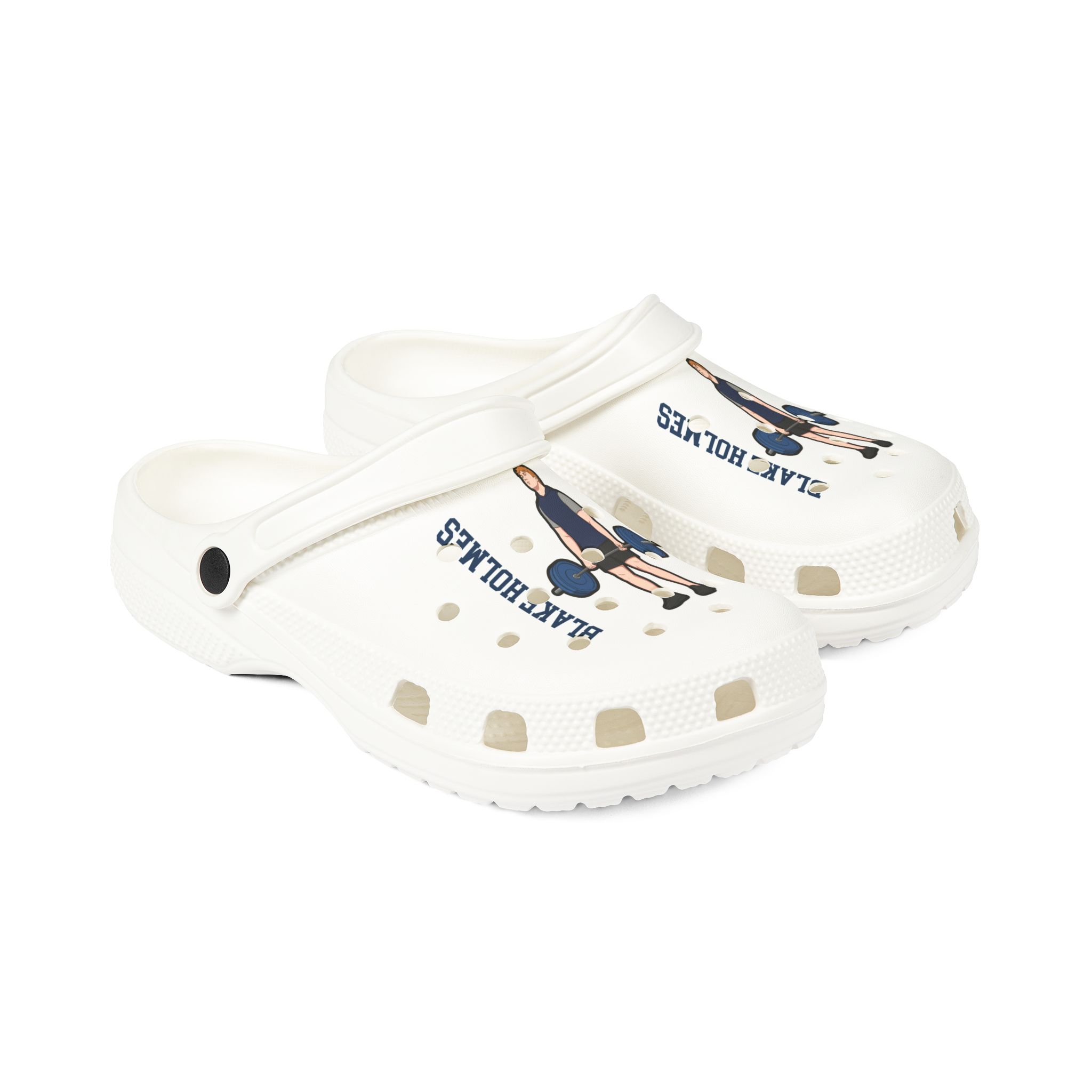 Rubber Clogs — character_name_vertical in White