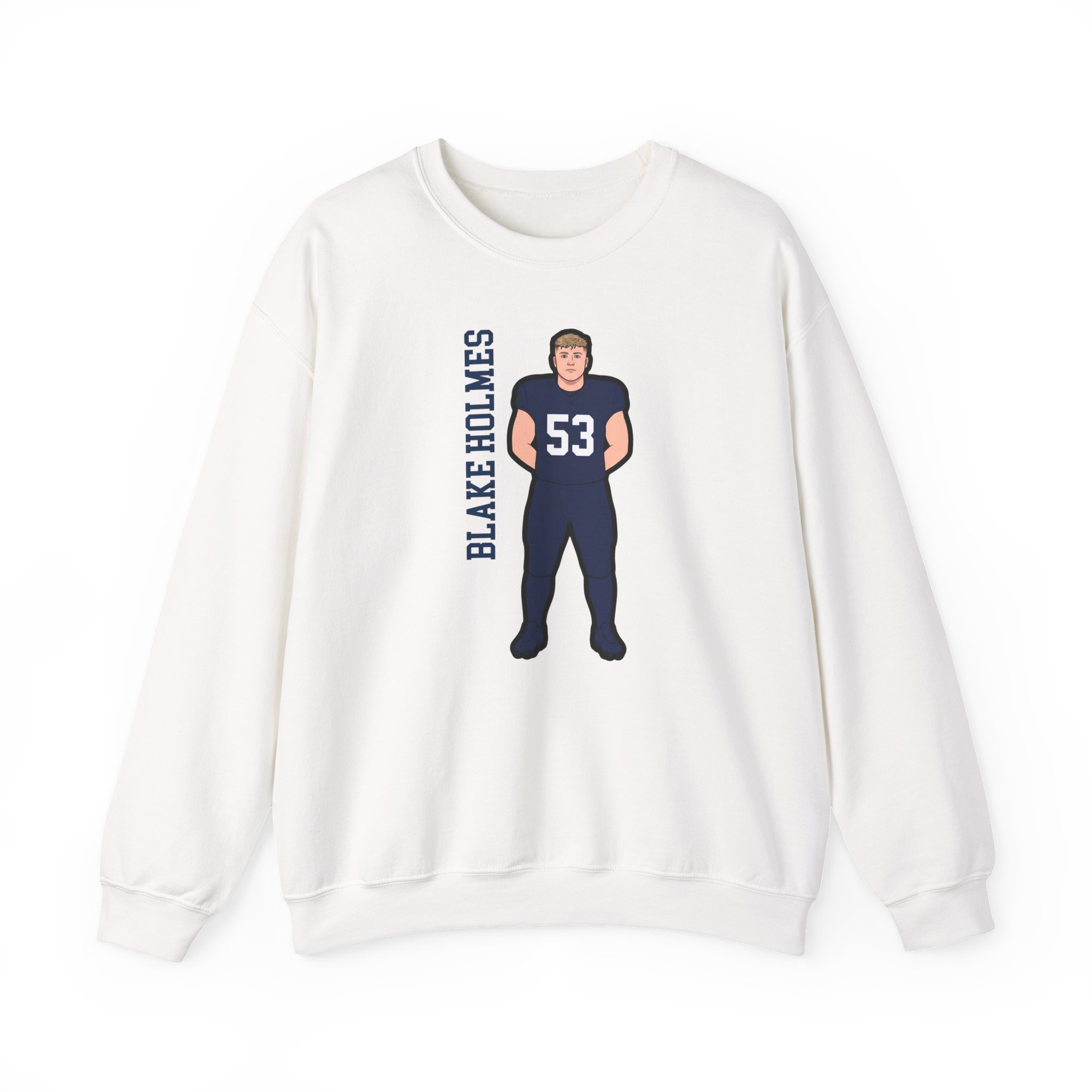 Crewneck Sweatshirt — character_name_vertical in White