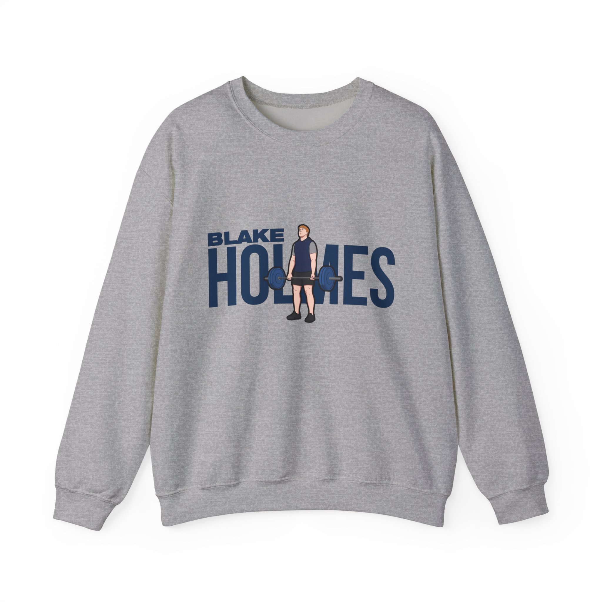 Crewneck Sweatshirt — character_player_name in Grey