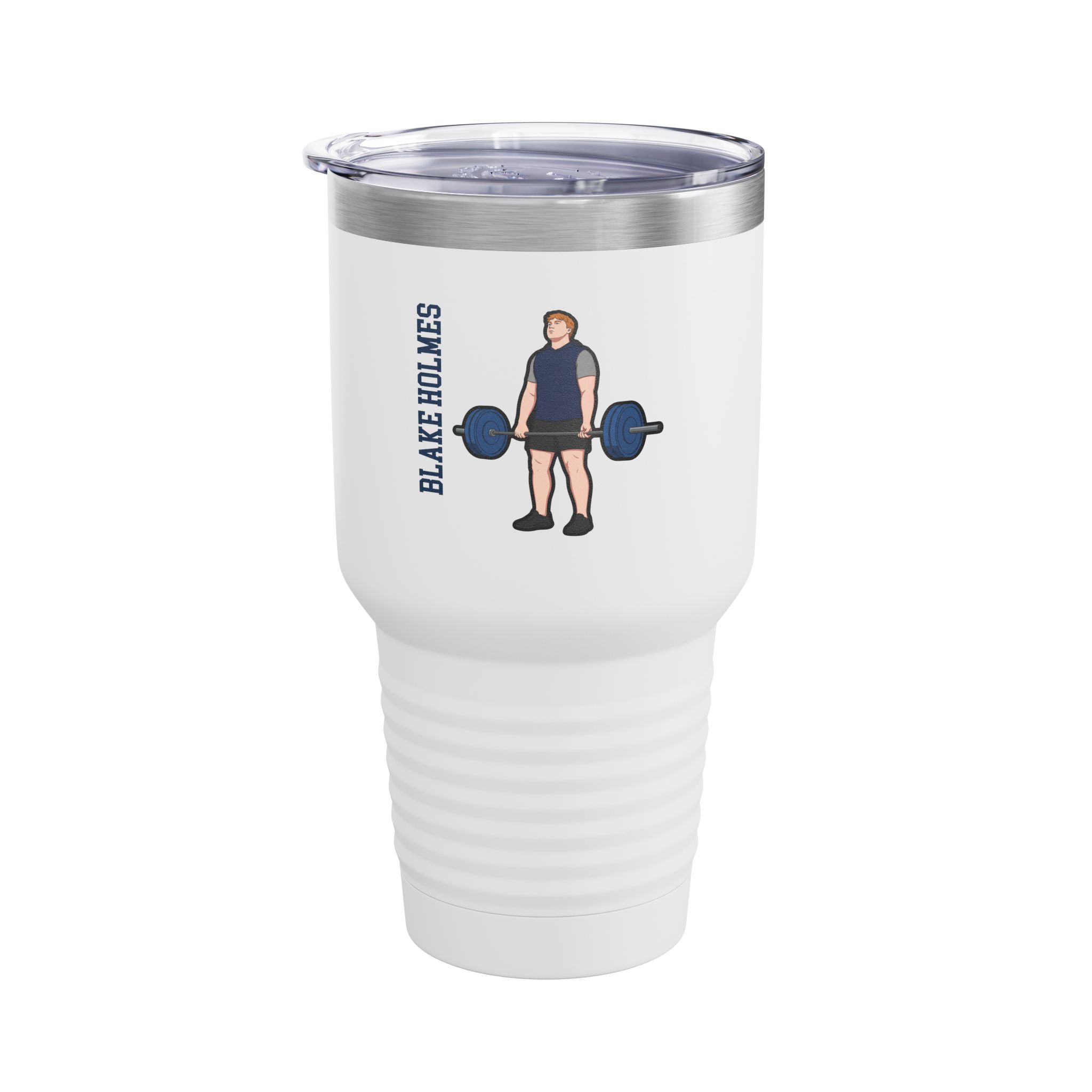 30oz Tumbler — character_name_vertical in White