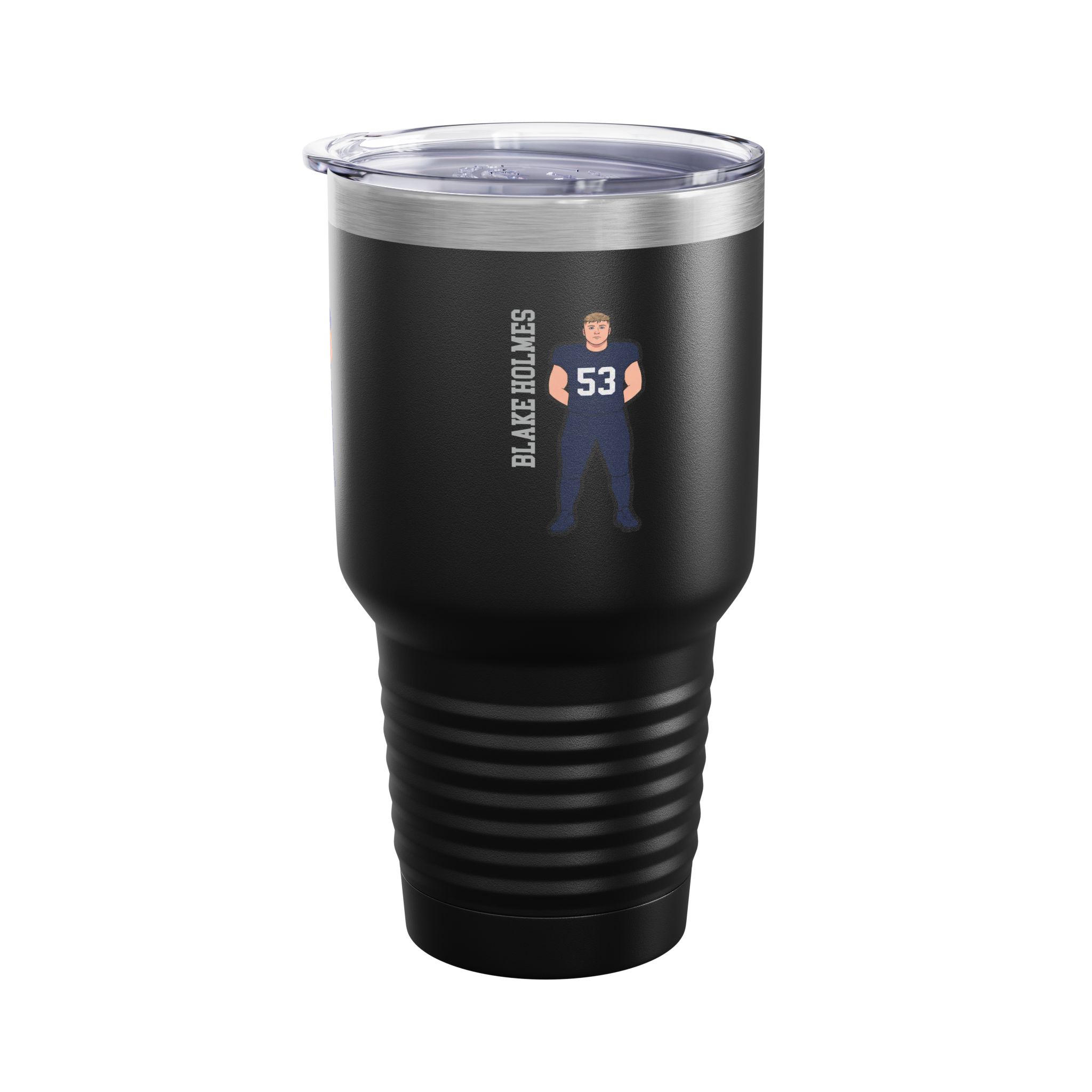 30oz Tumbler — character_name_vertical in Black