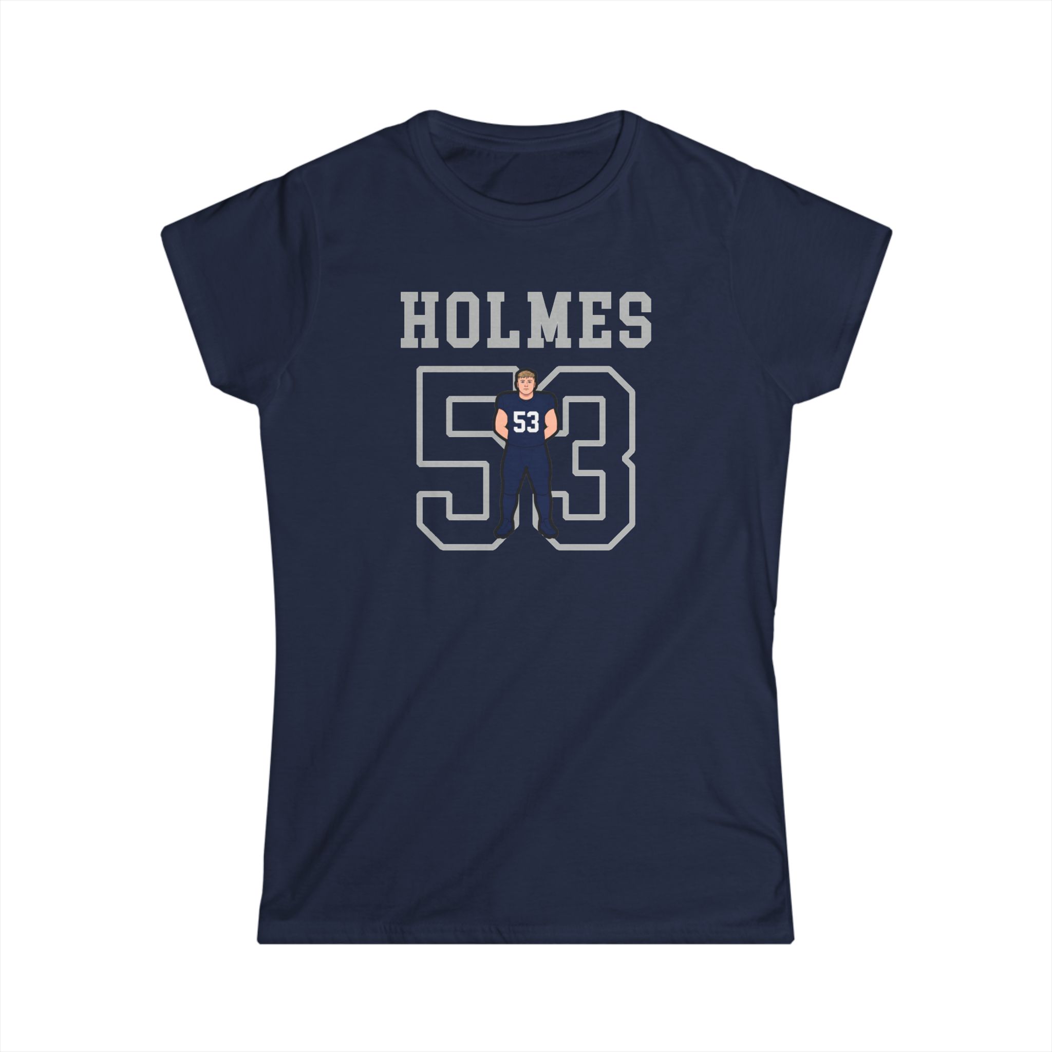 Women's Softstyle Tee — character_shirsey in Navy