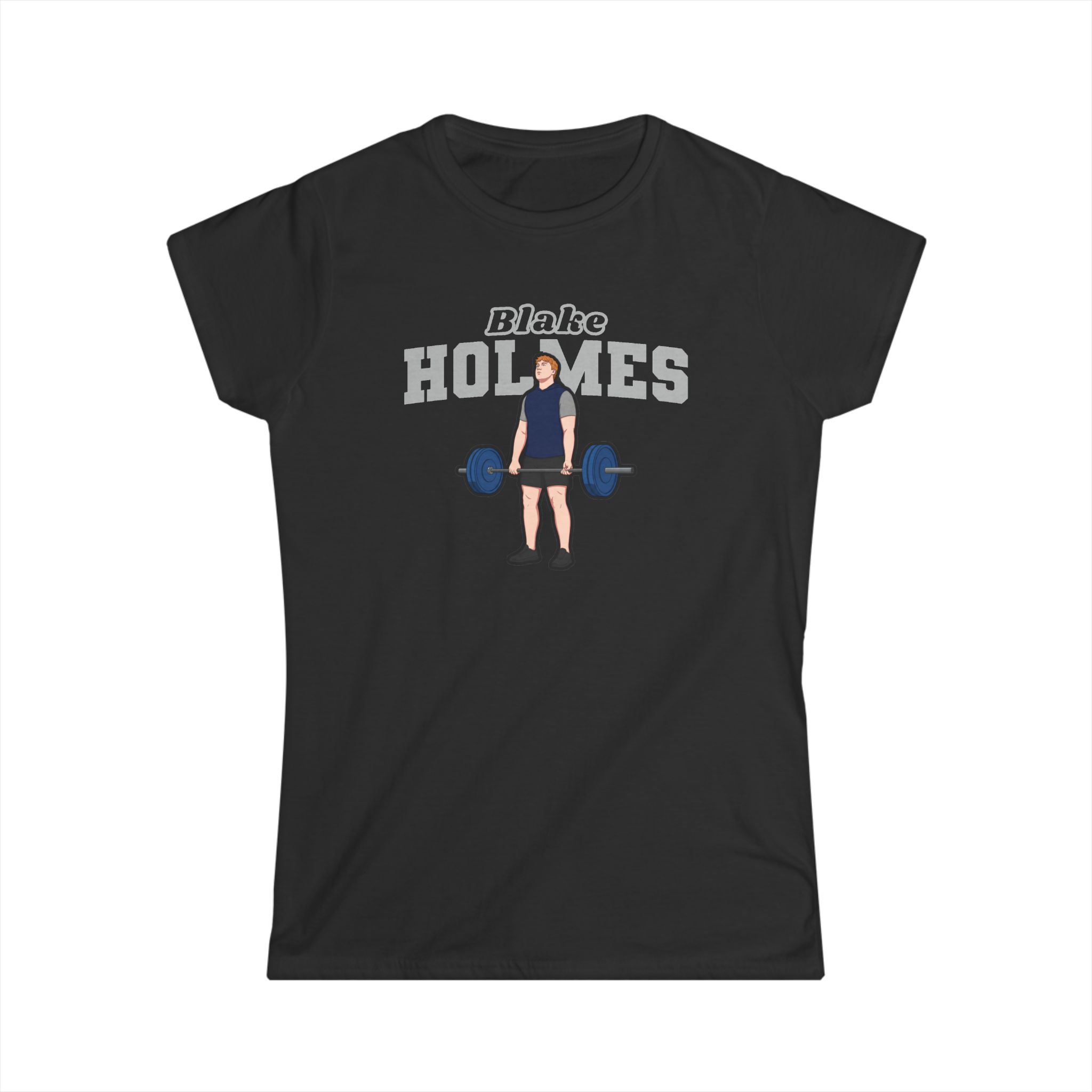 Women's Softstyle Tee — character_name_arch in Black