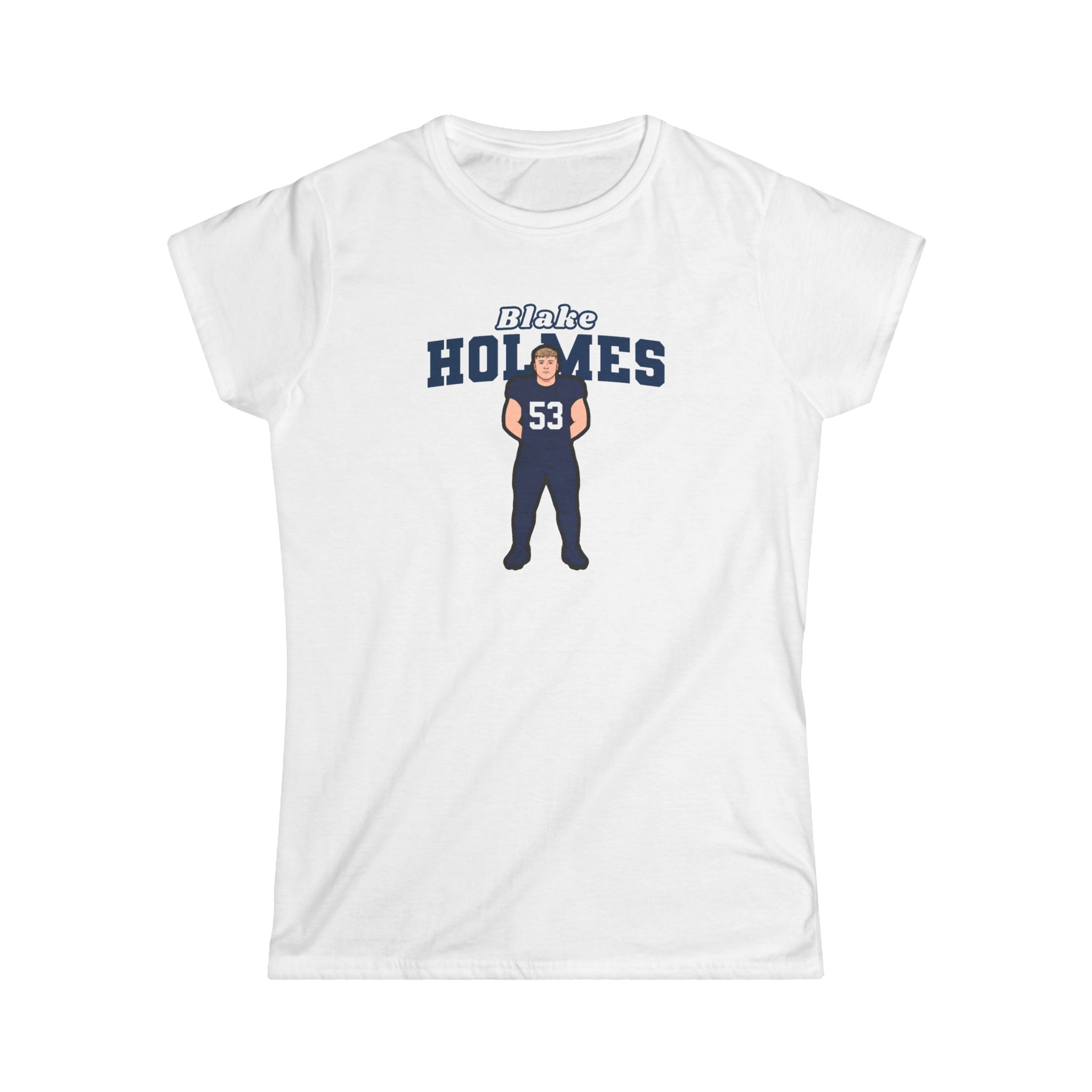 Women's Softstyle Tee — character_name_arch in White