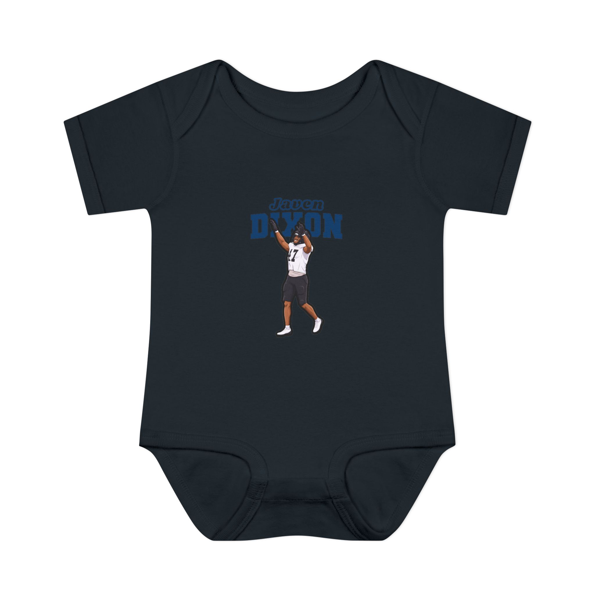 Baby Onesie — character_name_arch in Black