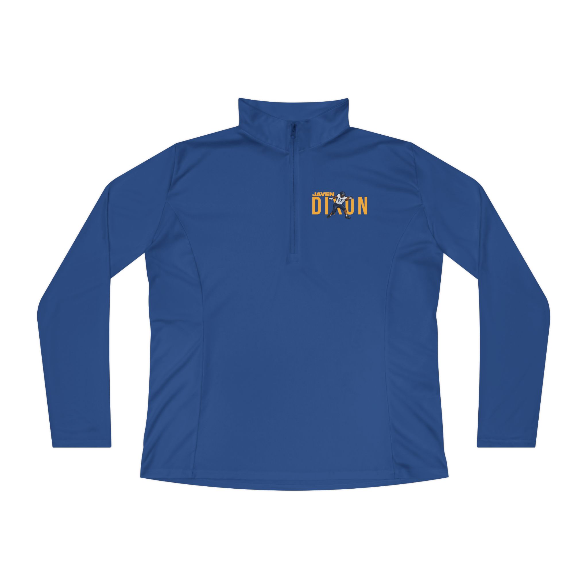 Women's Q-Zip Pullover — character_player_name in Royal