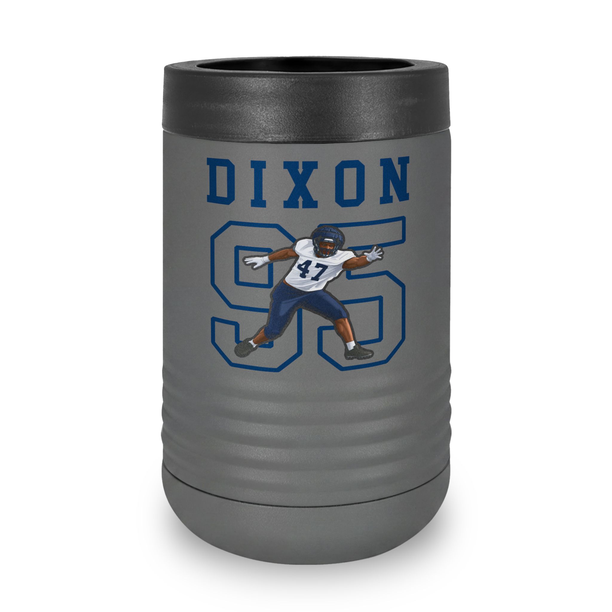 Stainless Can Cooler — character_shirsey in Grey