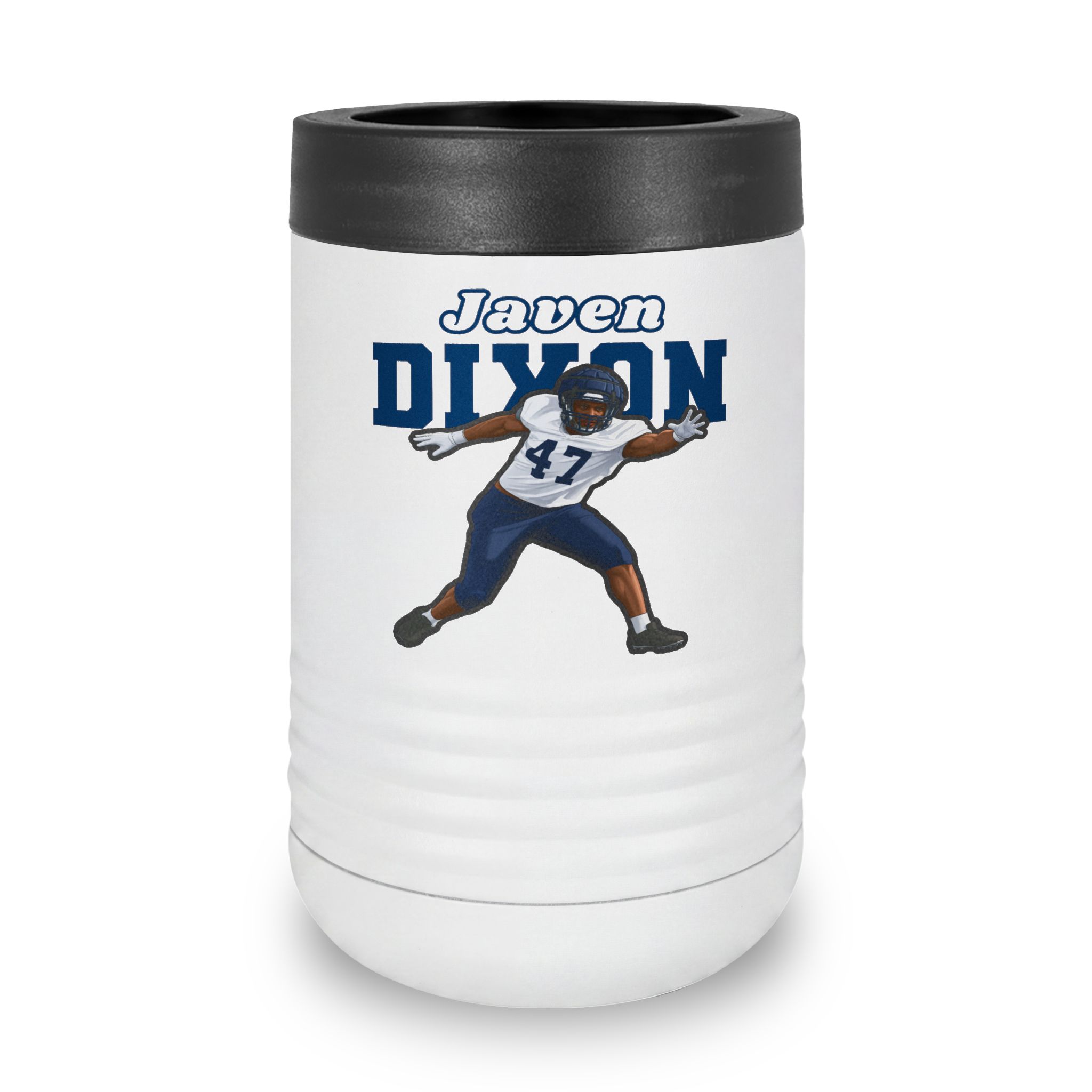 Stainless Can Cooler — character_name_arch in White