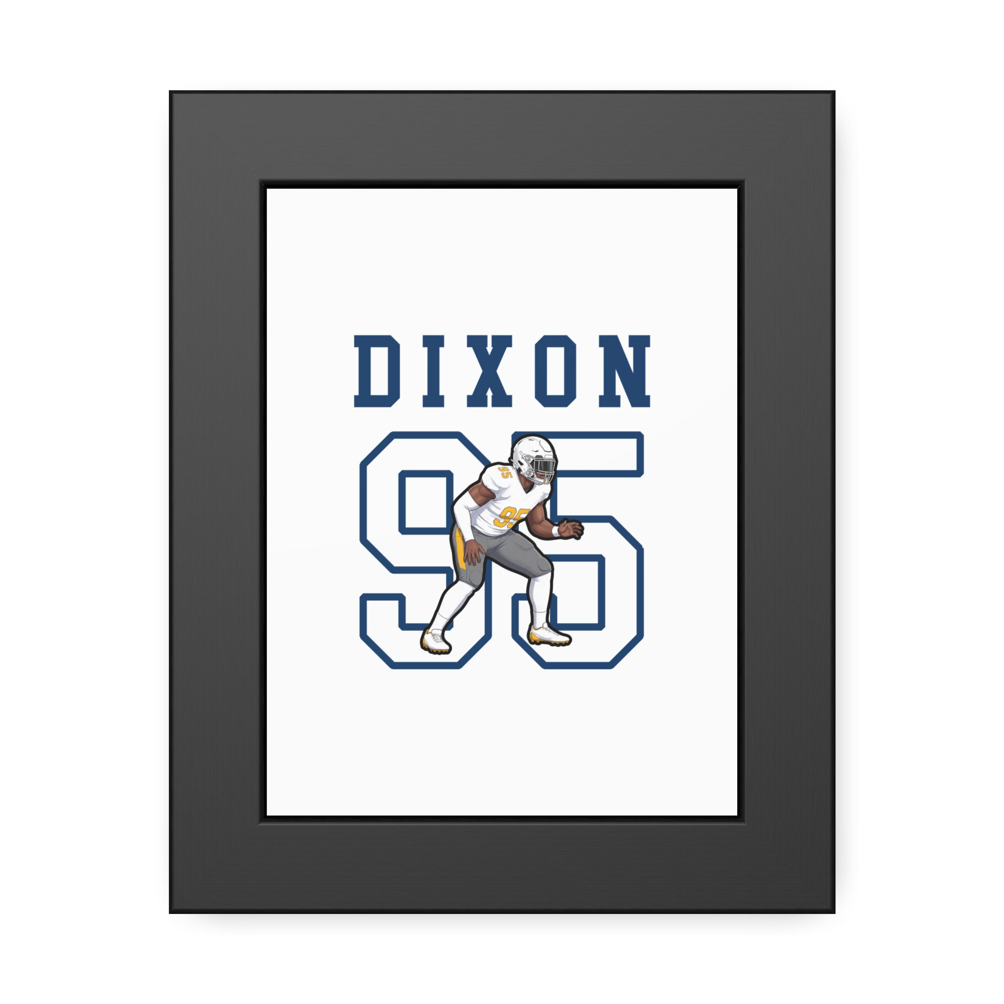 Framed Poster — character_shirsey in Black