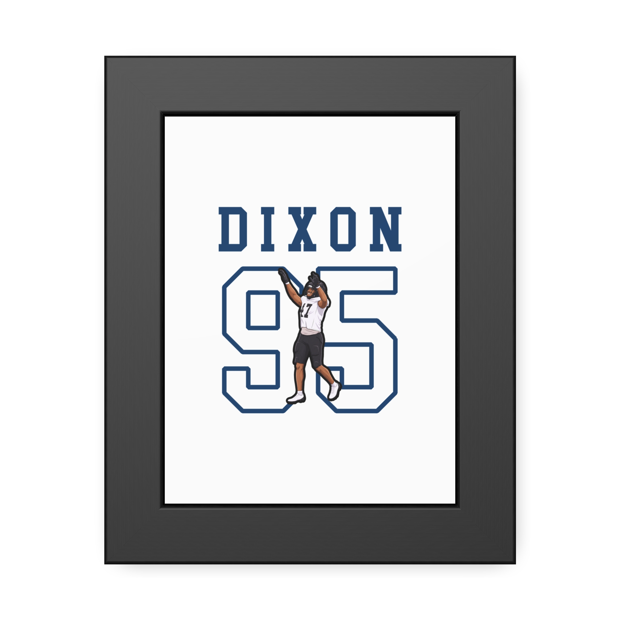 Framed Poster — character_shirsey in Black