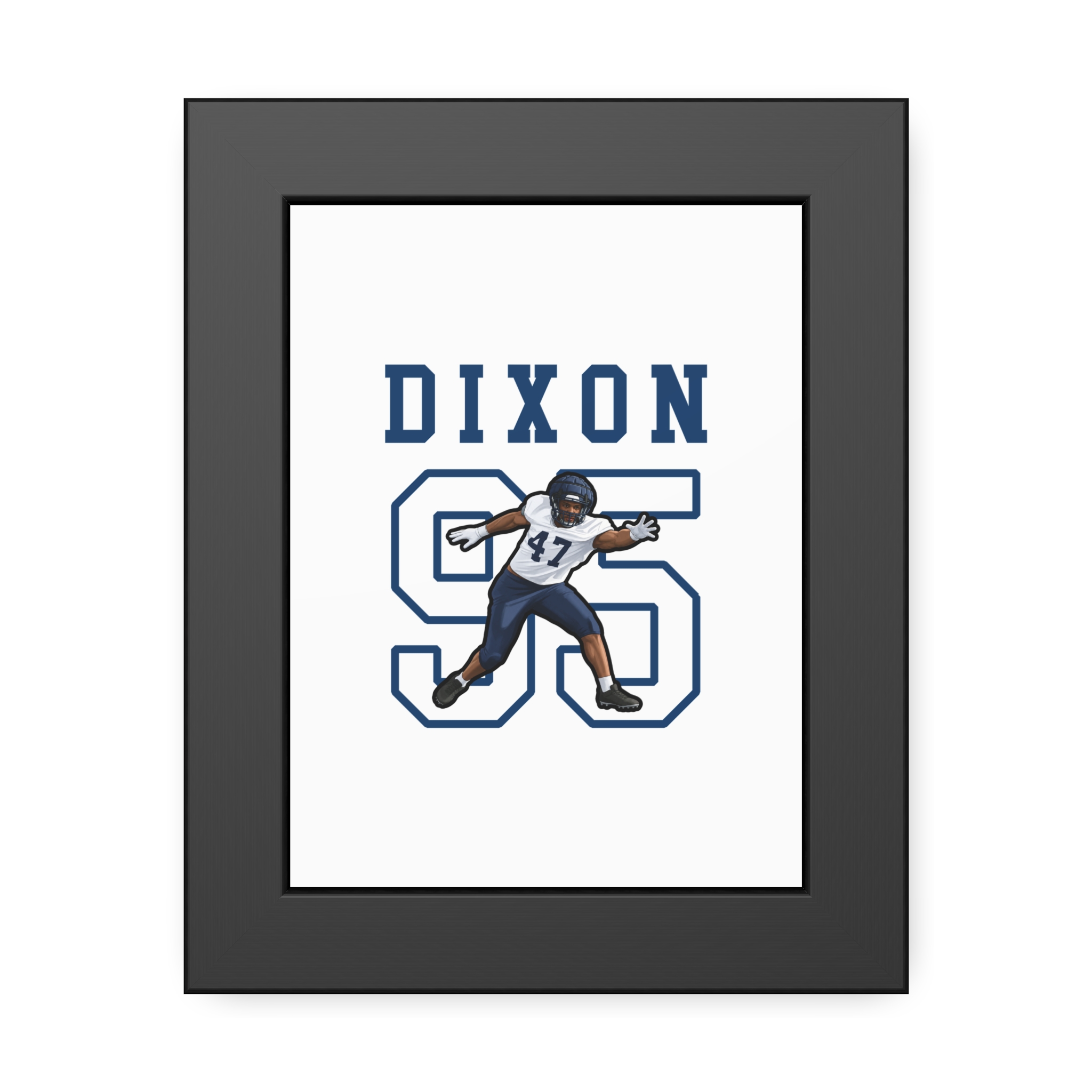 Framed Poster — character_shirsey in Black