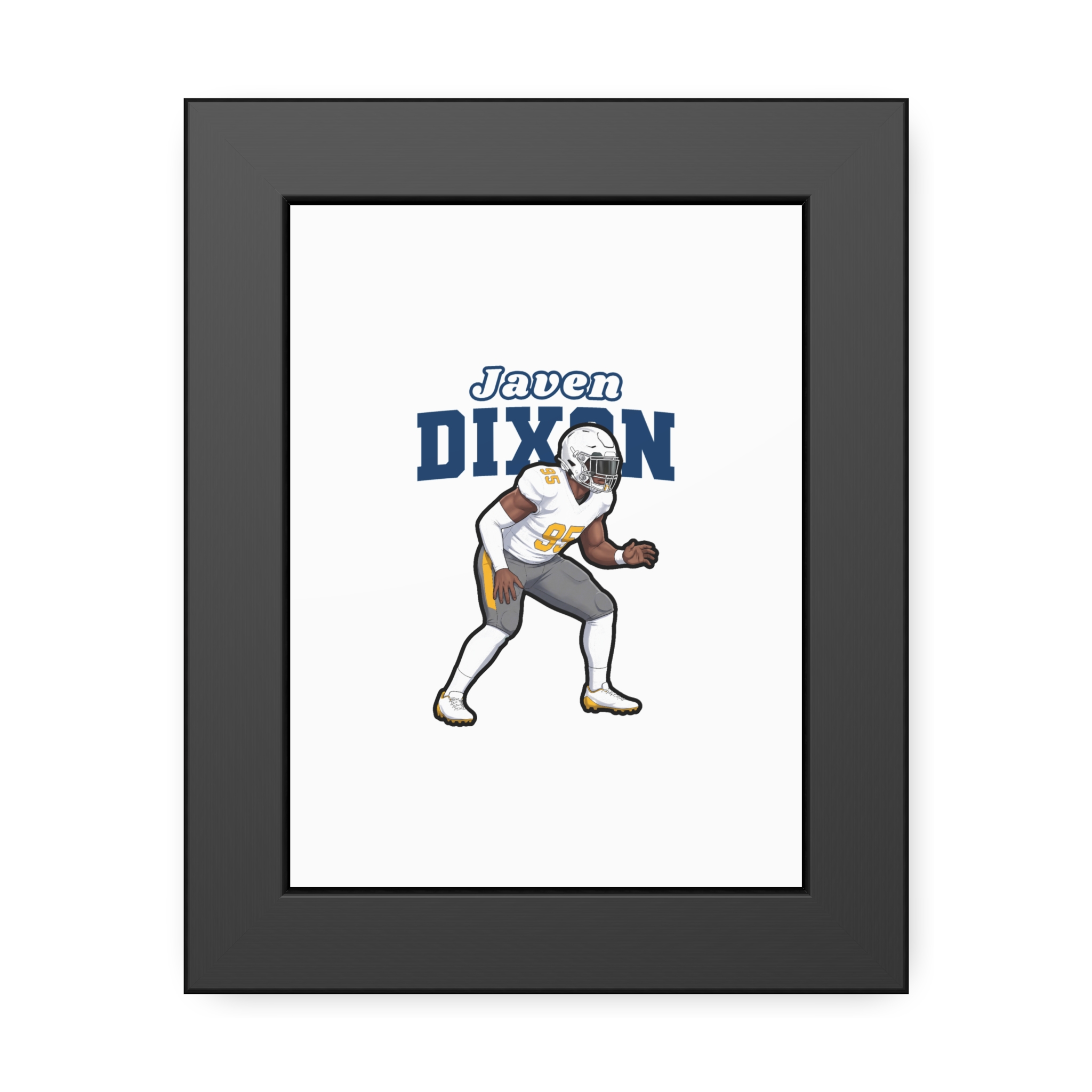 Framed Poster — character_name_arch in Black