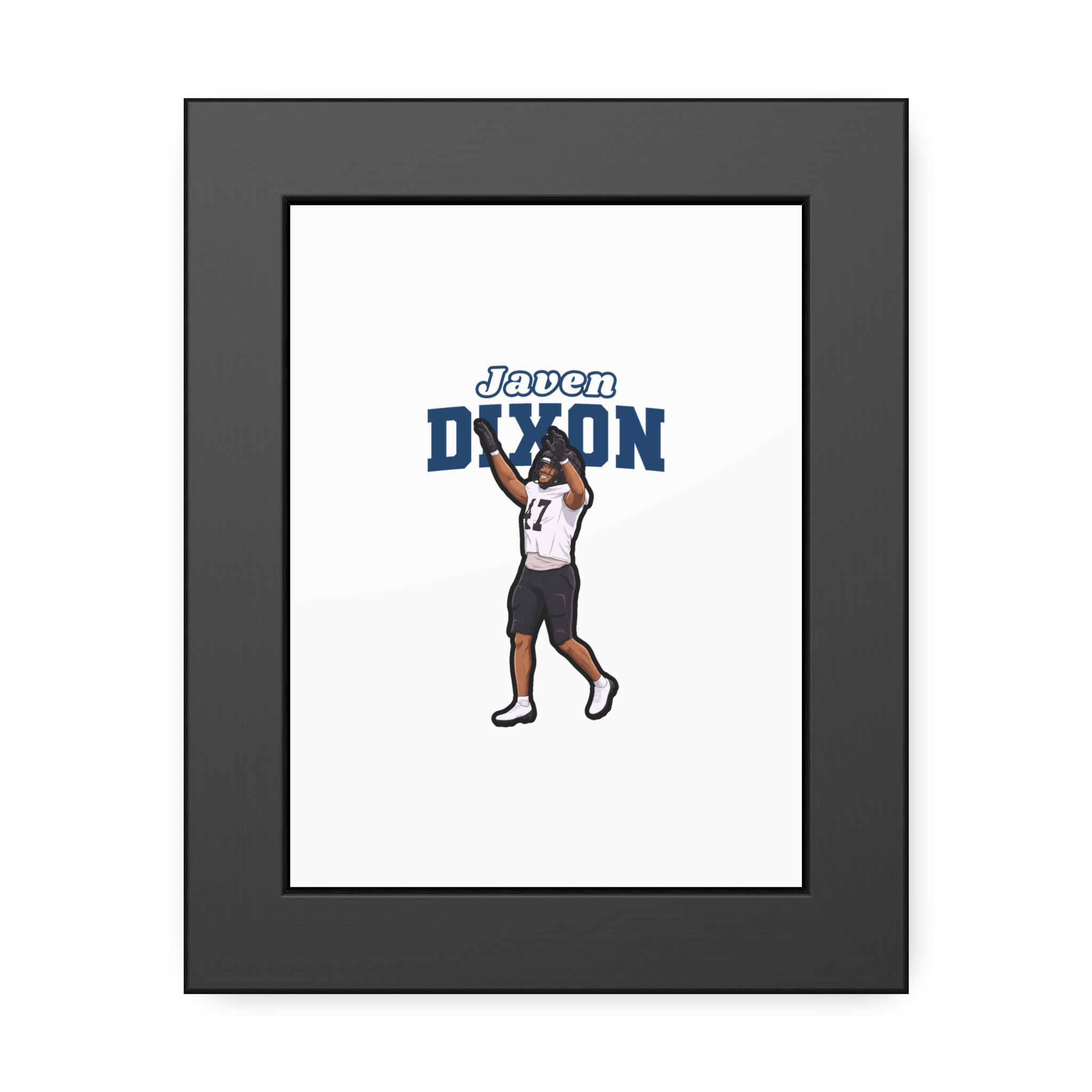 Framed Poster — character_name_arch in Black