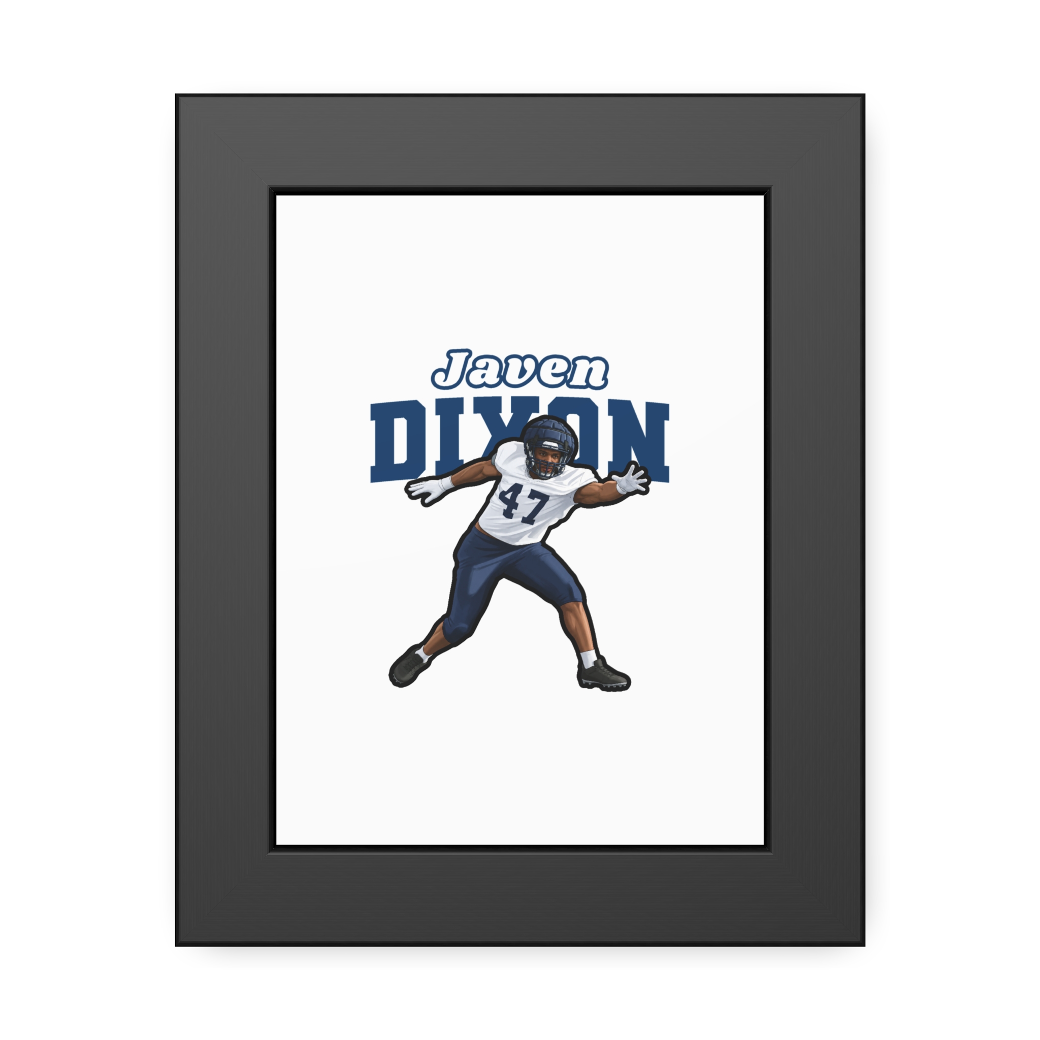 Framed Poster — character_name_arch in Black
