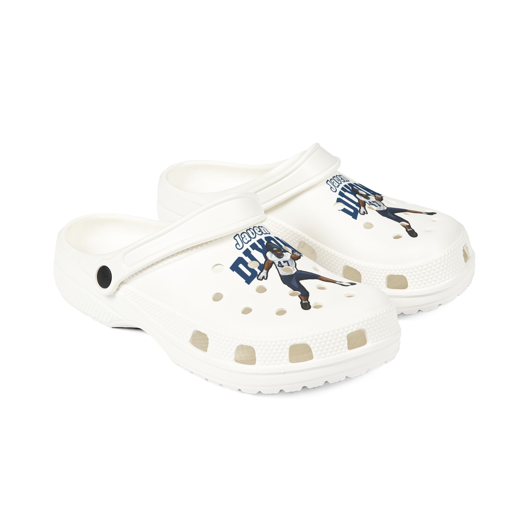 Rubber Clogs — character_name_arch in White