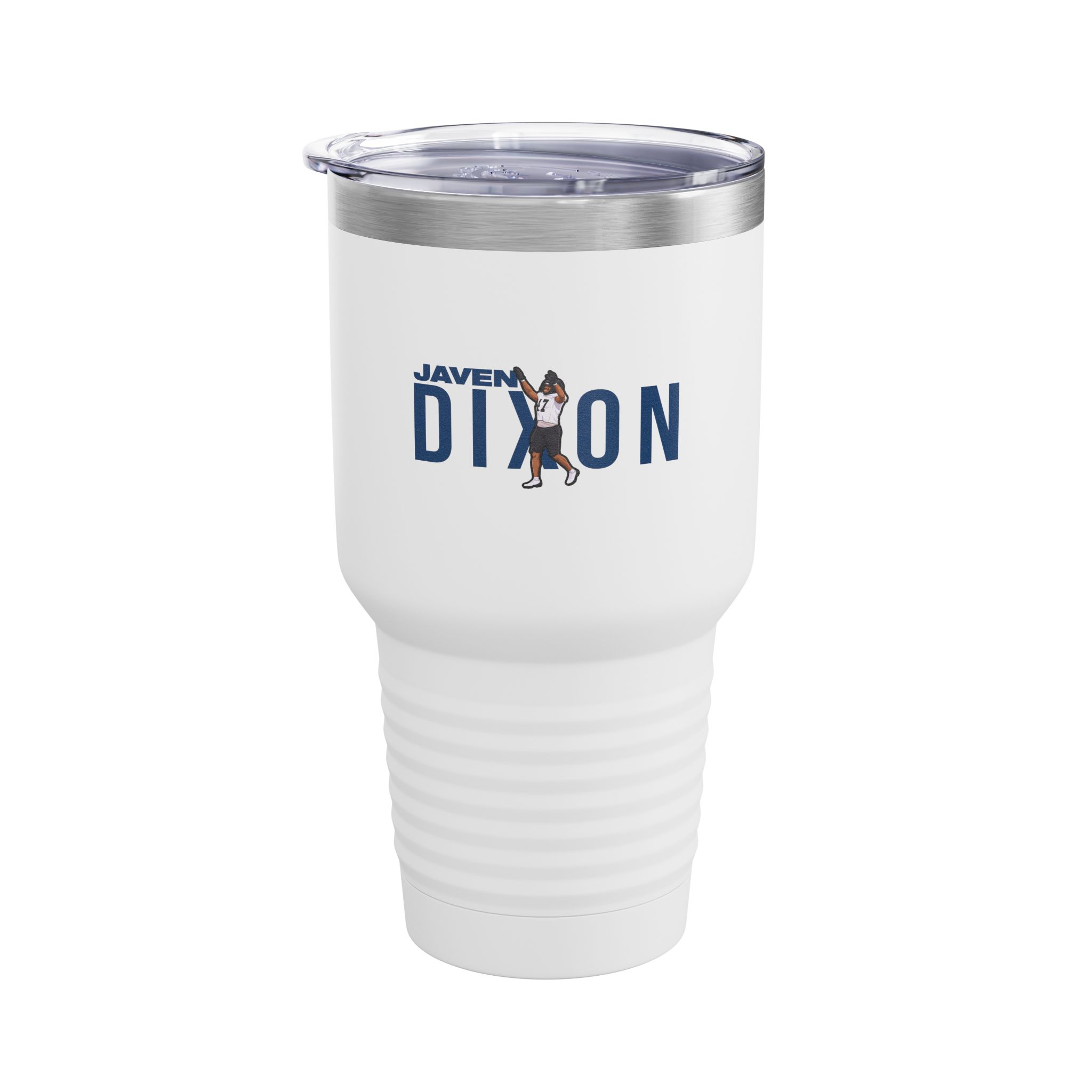 30oz Tumbler — character_player_name in White