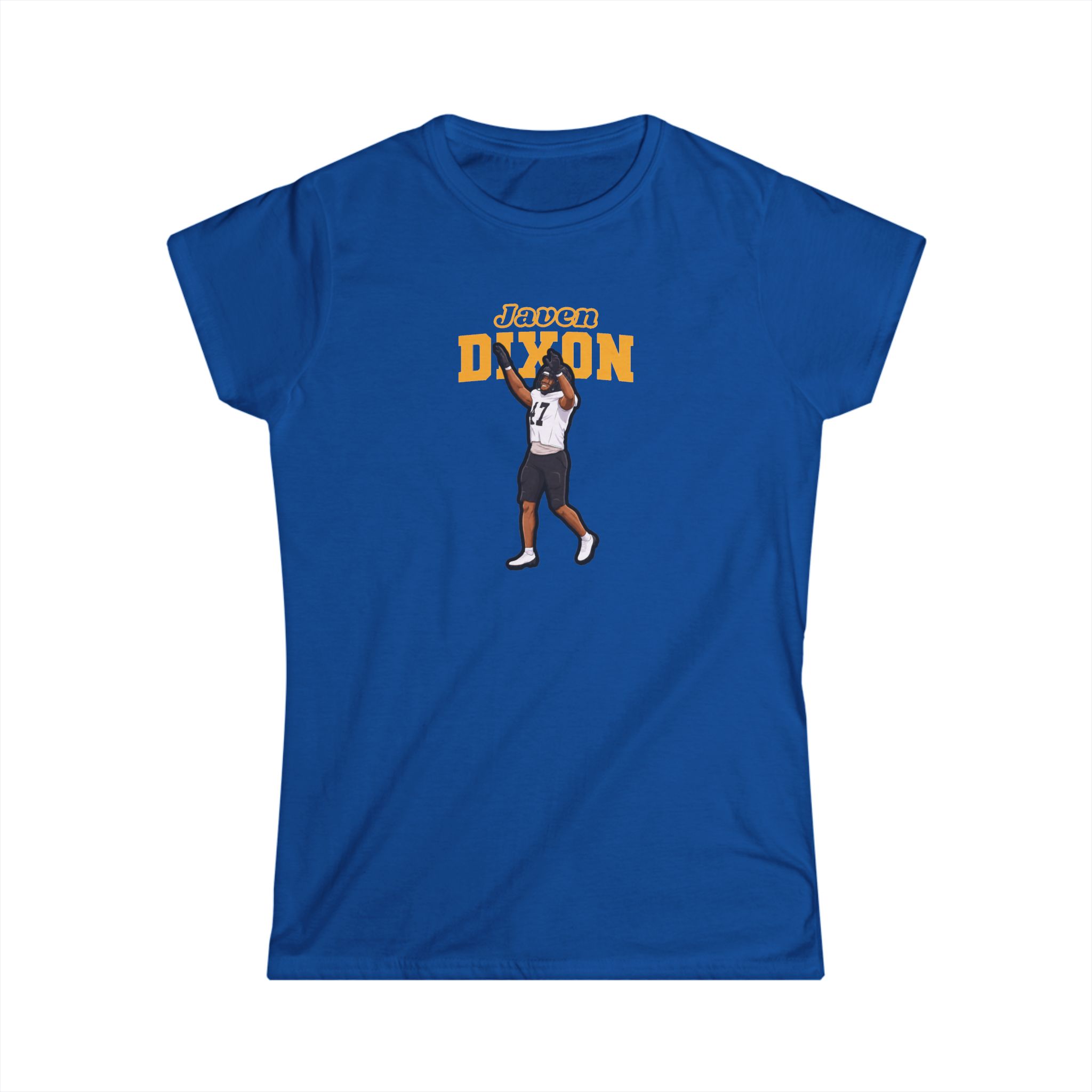 Women's Softstyle Tee — character_name_arch in Royal