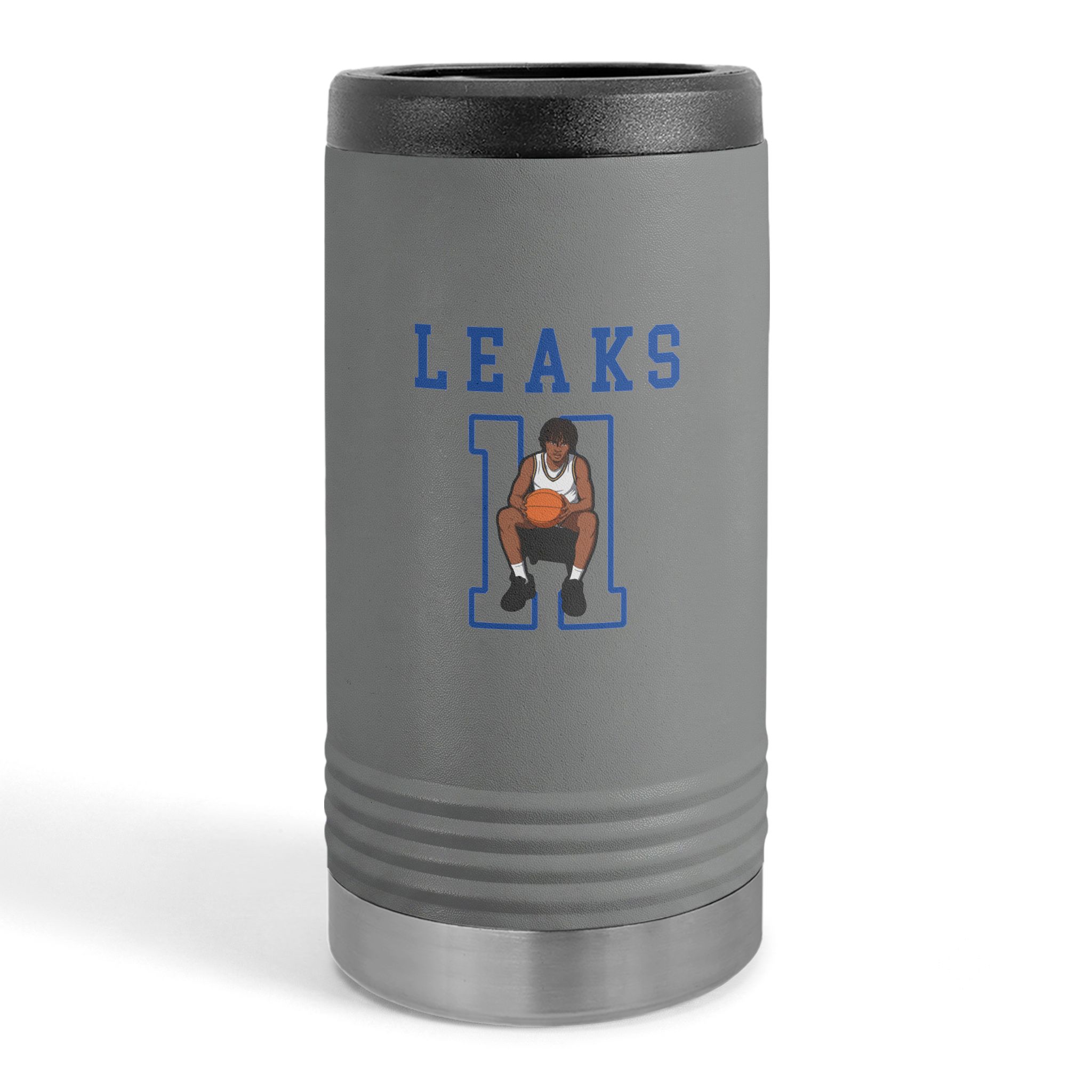 Slim Stainless Can Cooler — character_shirsey in Grey