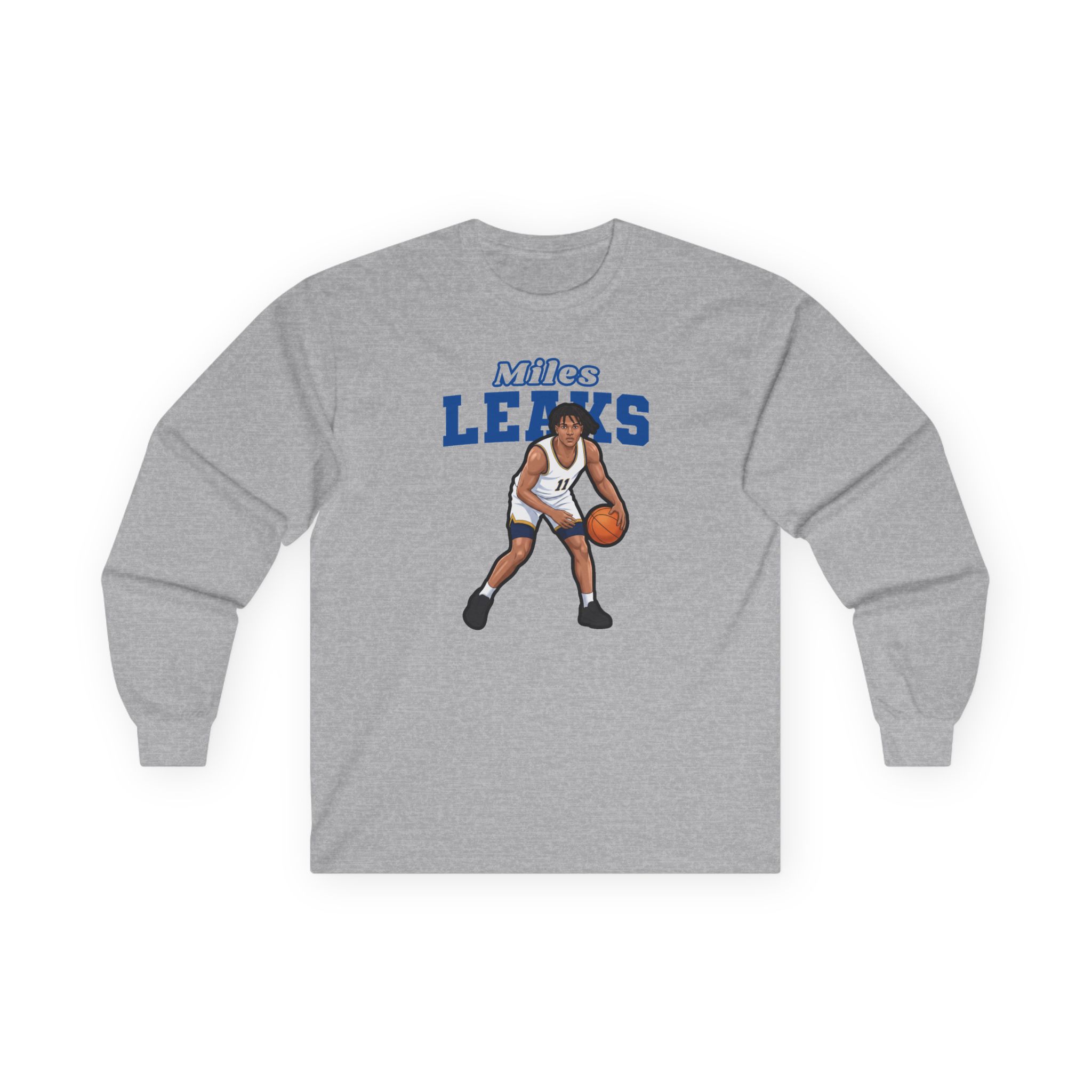 Long Sleeve Tee — character_name_arch in Grey
