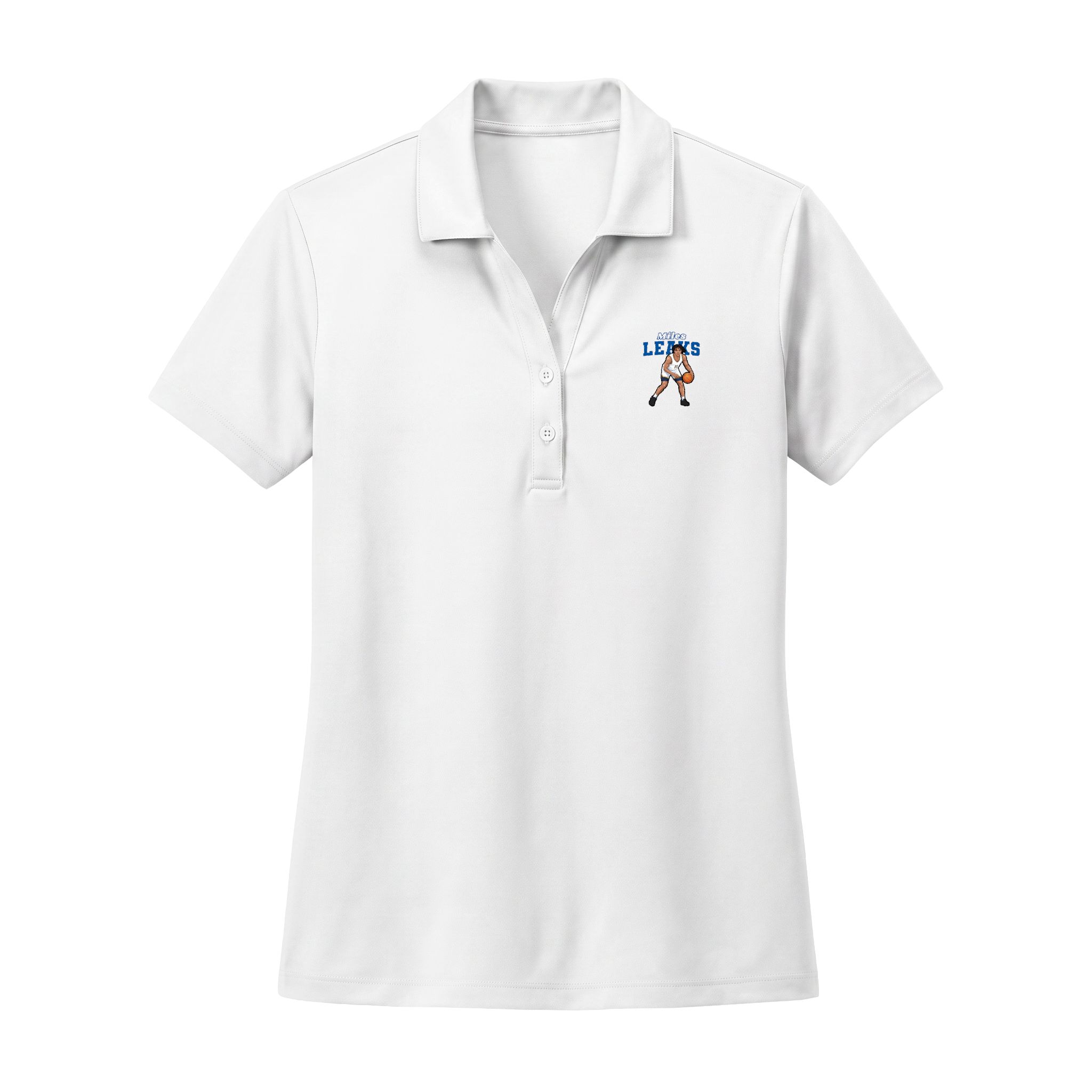 Women's Polo — character_name_arch in White