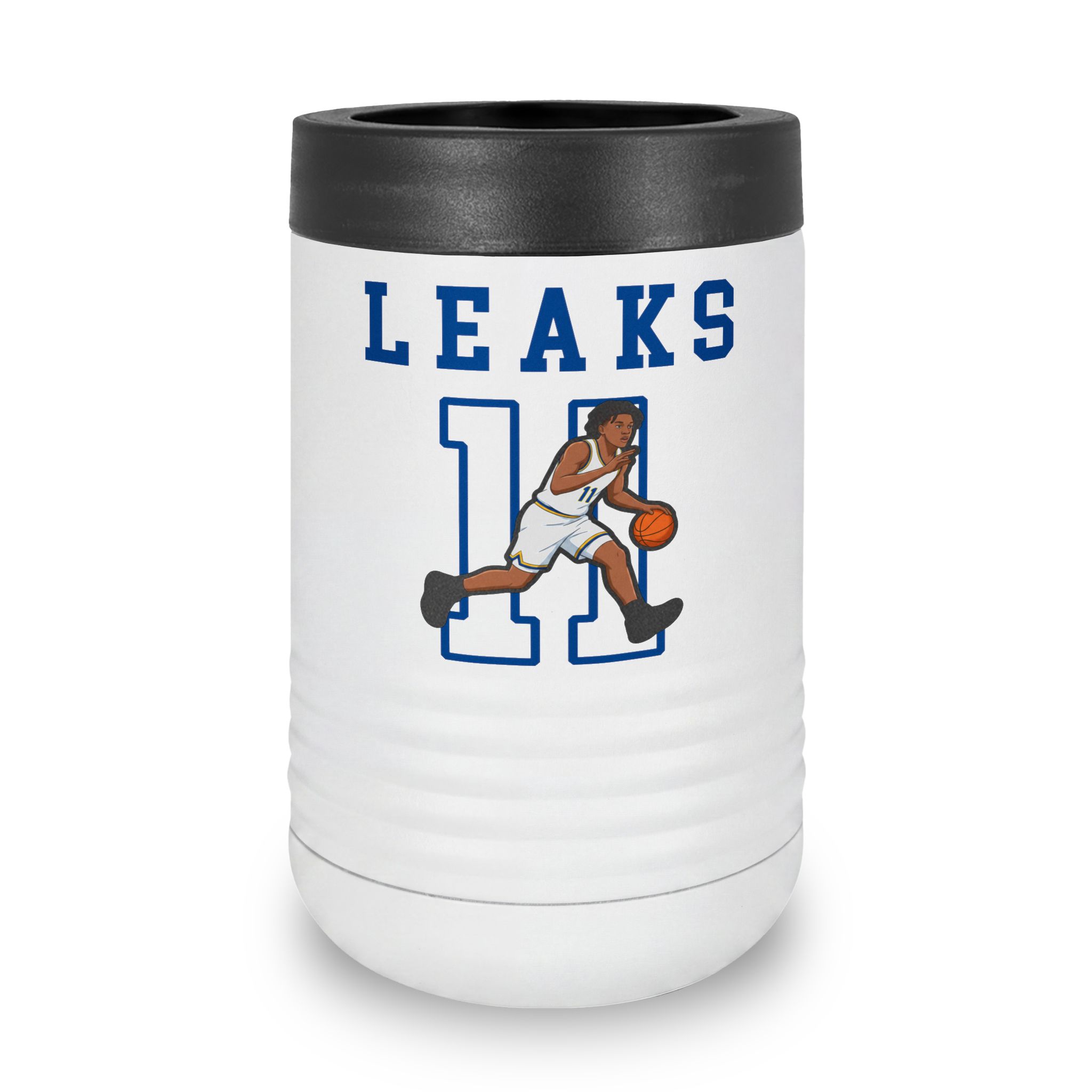 Stainless Can Cooler — character_shirsey in White