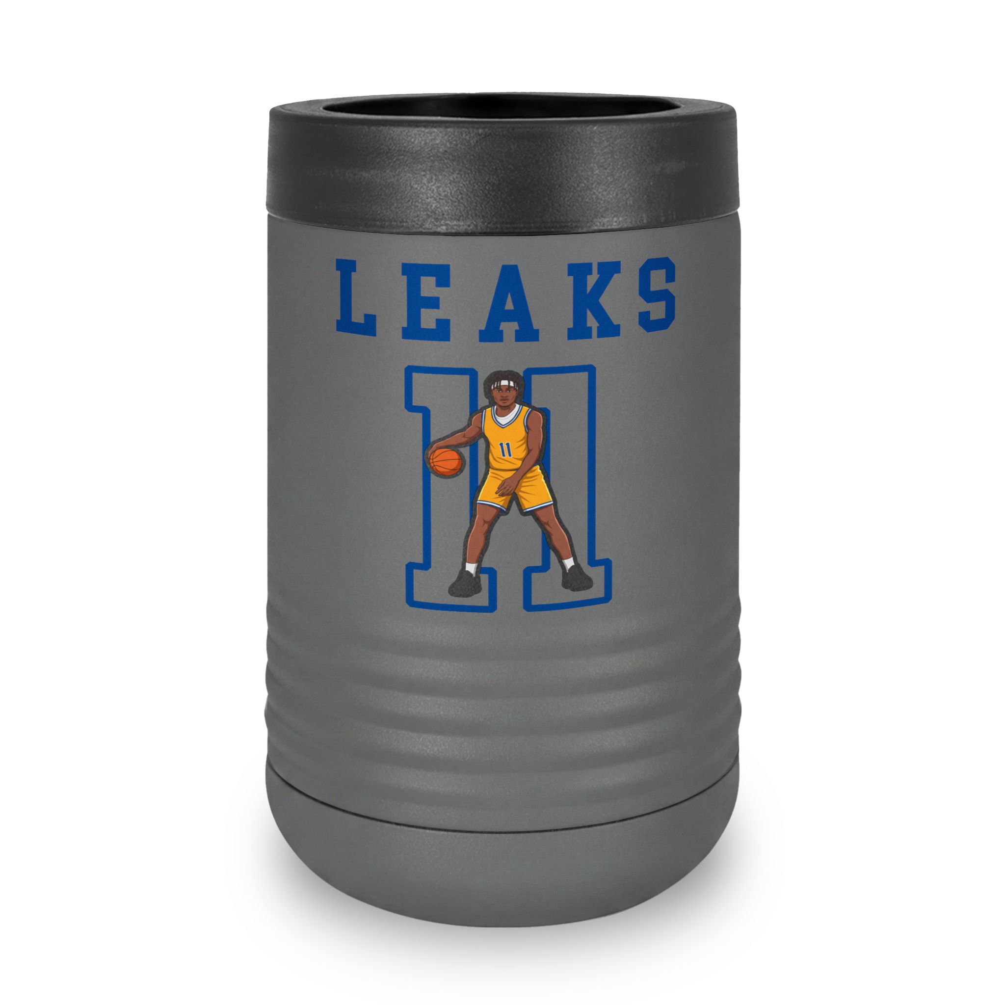 Stainless Can Cooler — character_shirsey in Grey