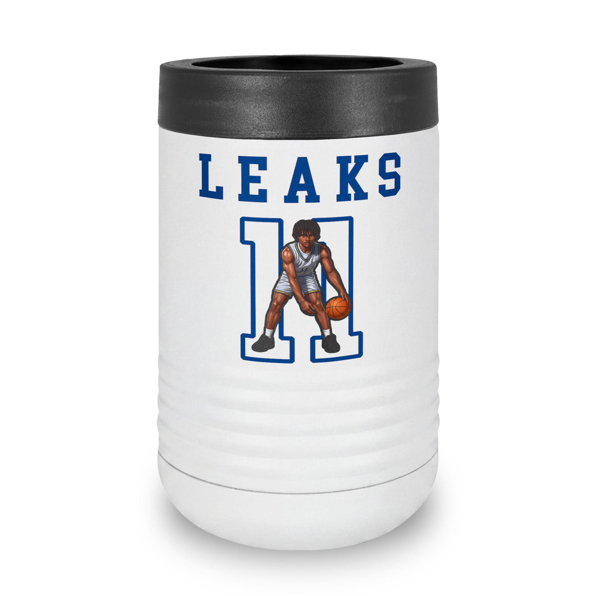 Stainless Can Cooler — character_shirsey in White