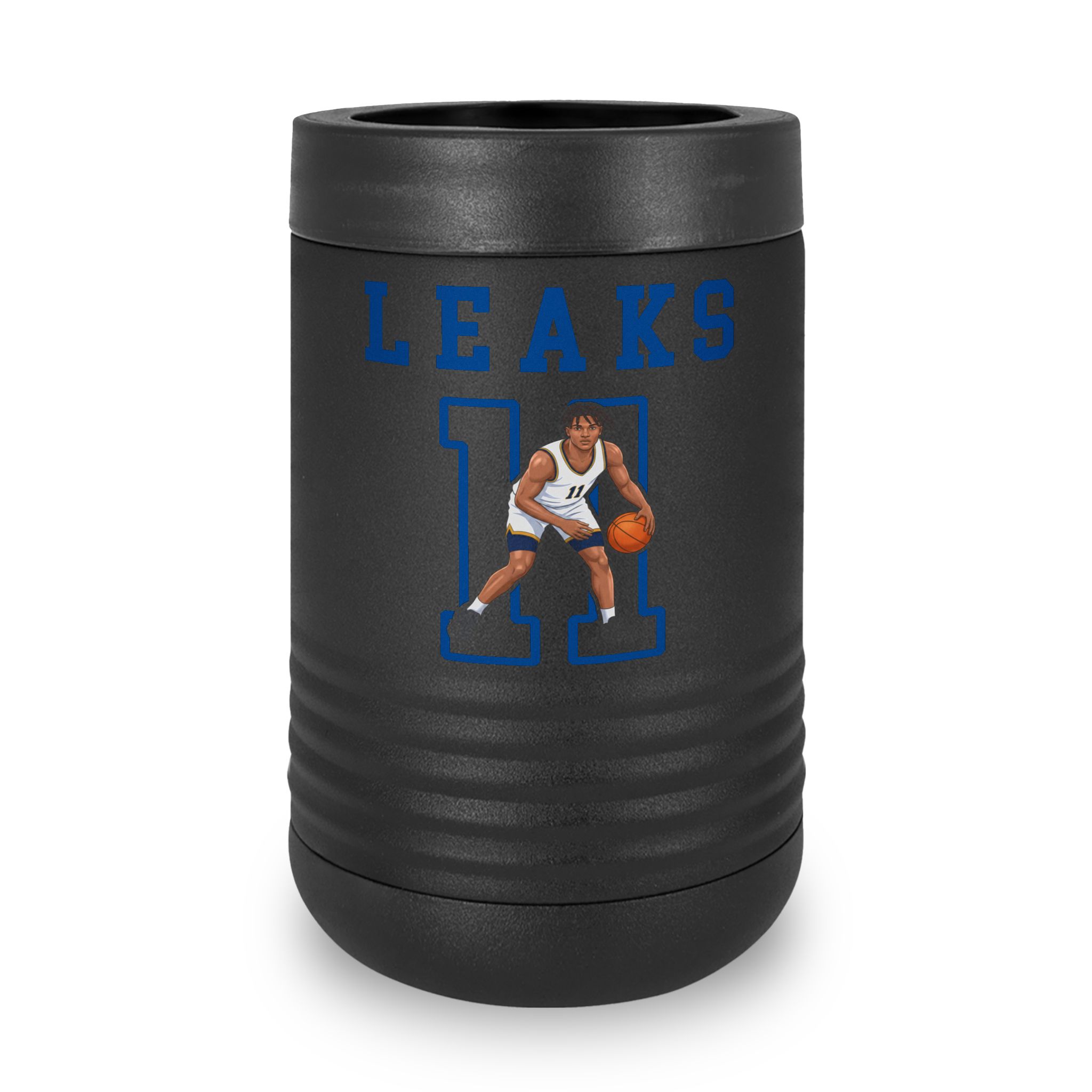 Stainless Can Cooler — character_shirsey in Black