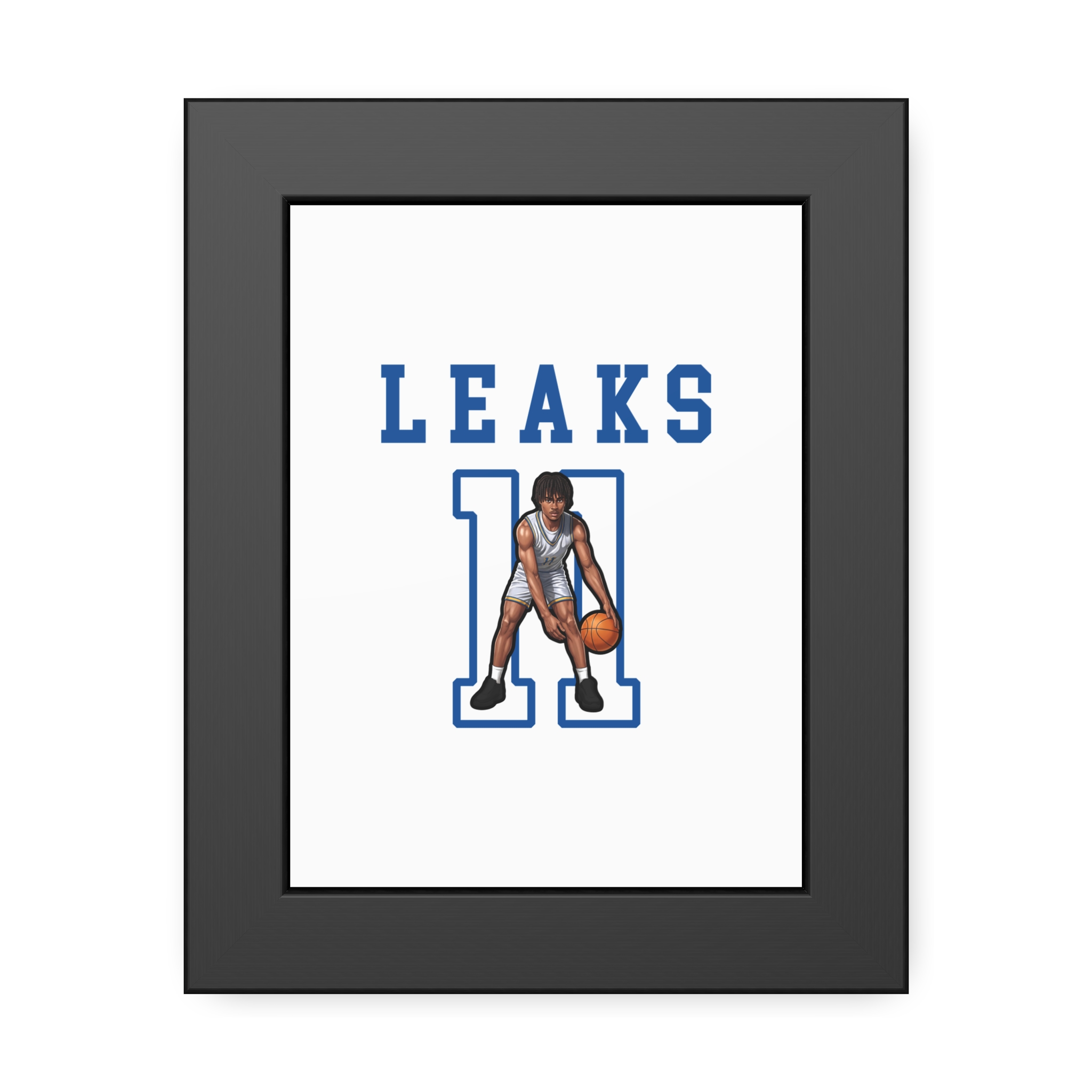 Framed Poster — character_shirsey in Black