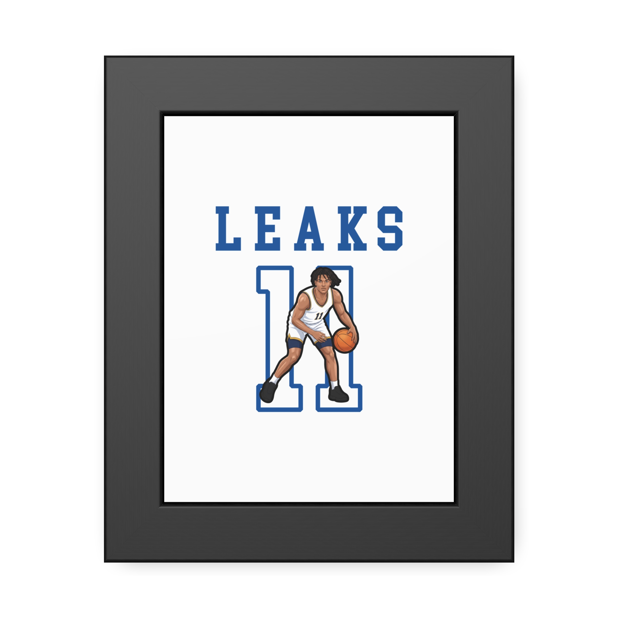 Framed Poster — character_shirsey in Black