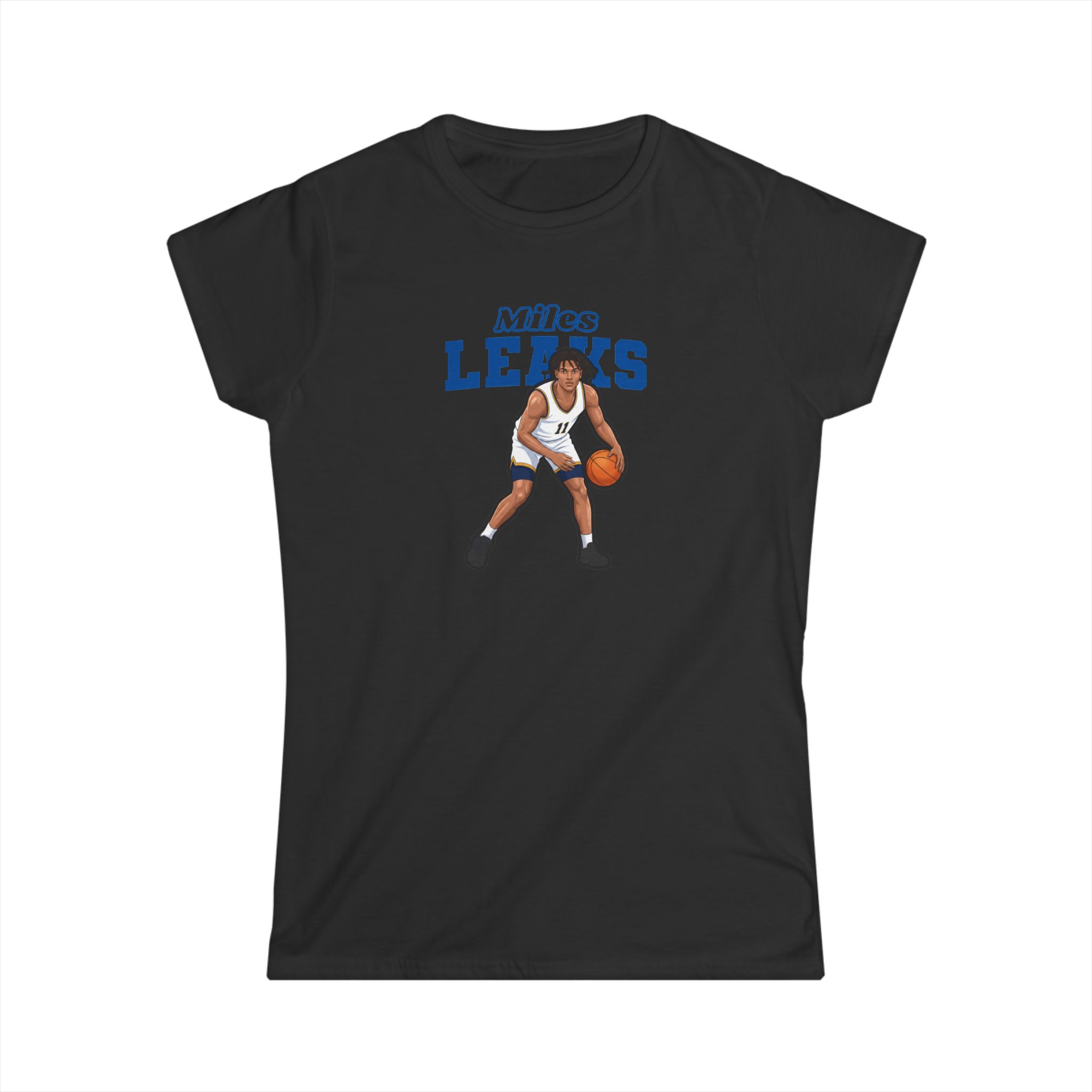 Women's Softstyle Tee — character_name_arch in Black