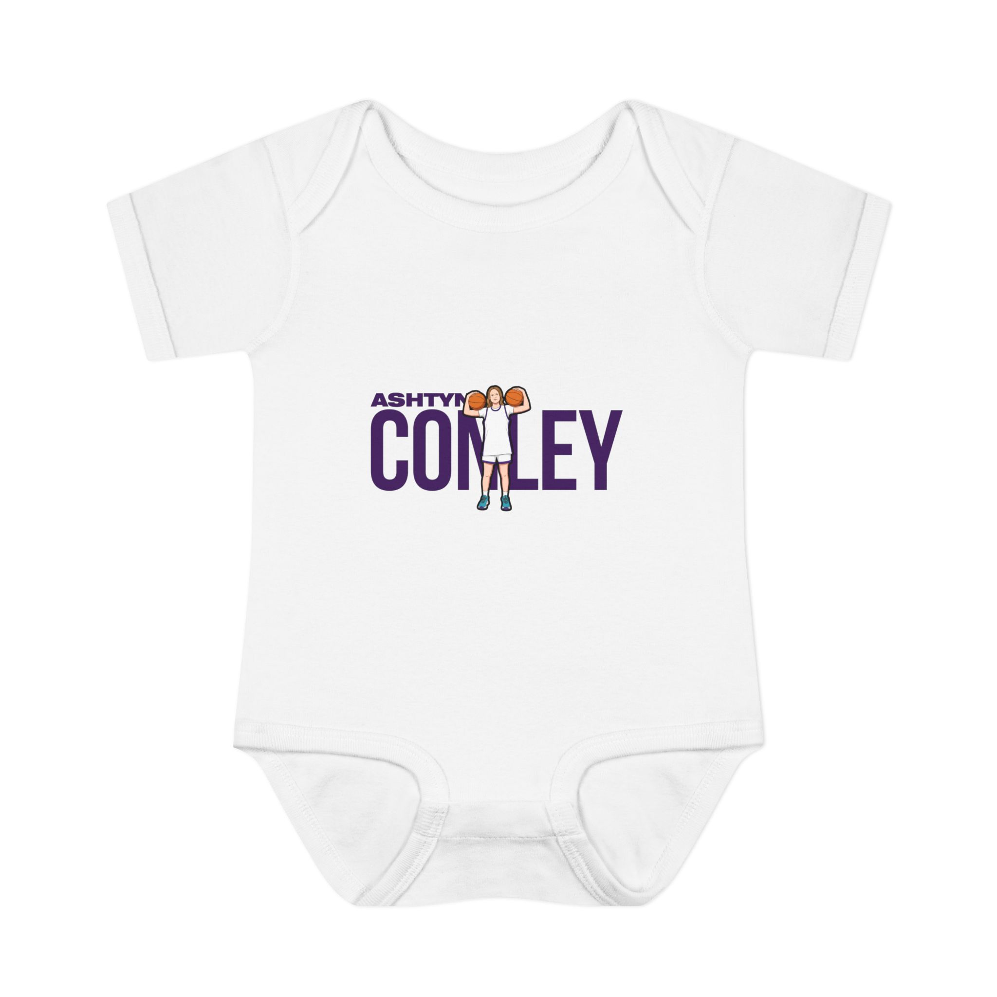 Baby Onesie — character_player_name in White