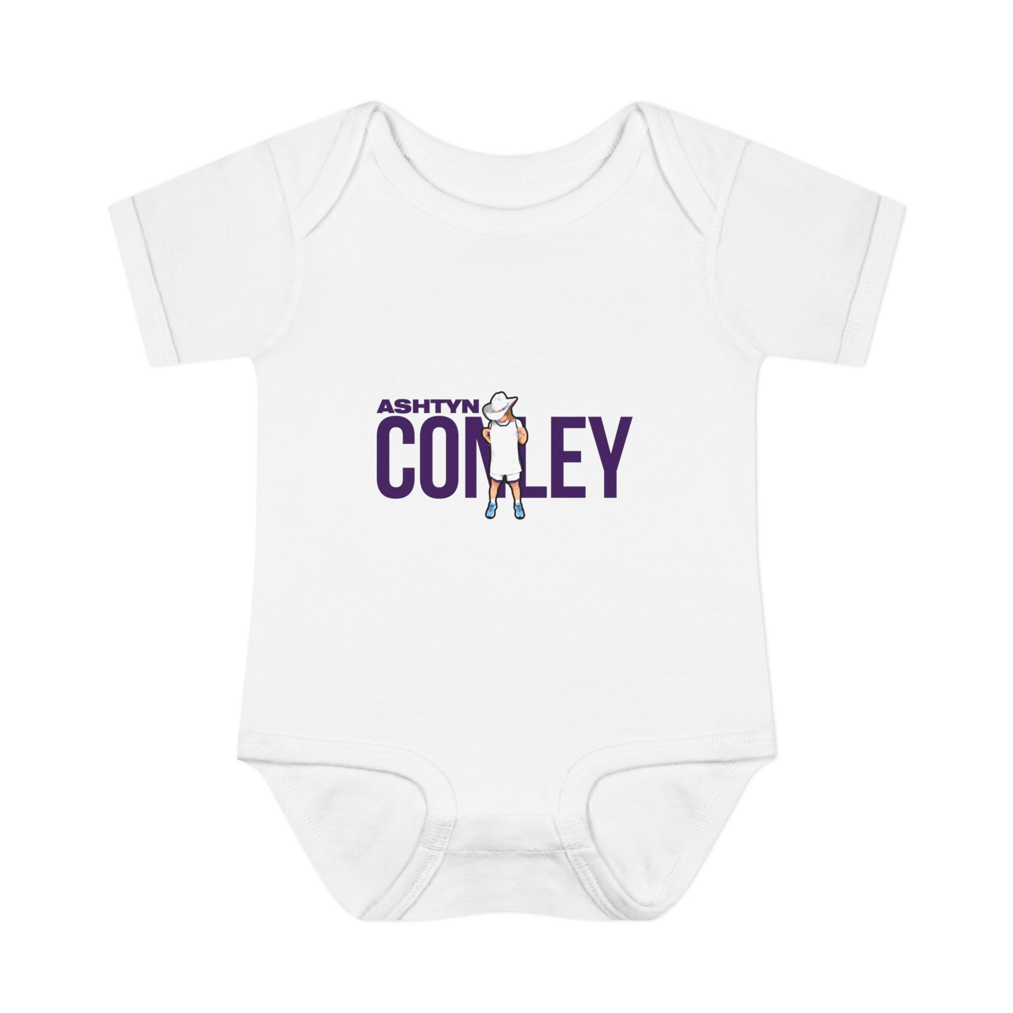 Baby Onesie — character_player_name in White