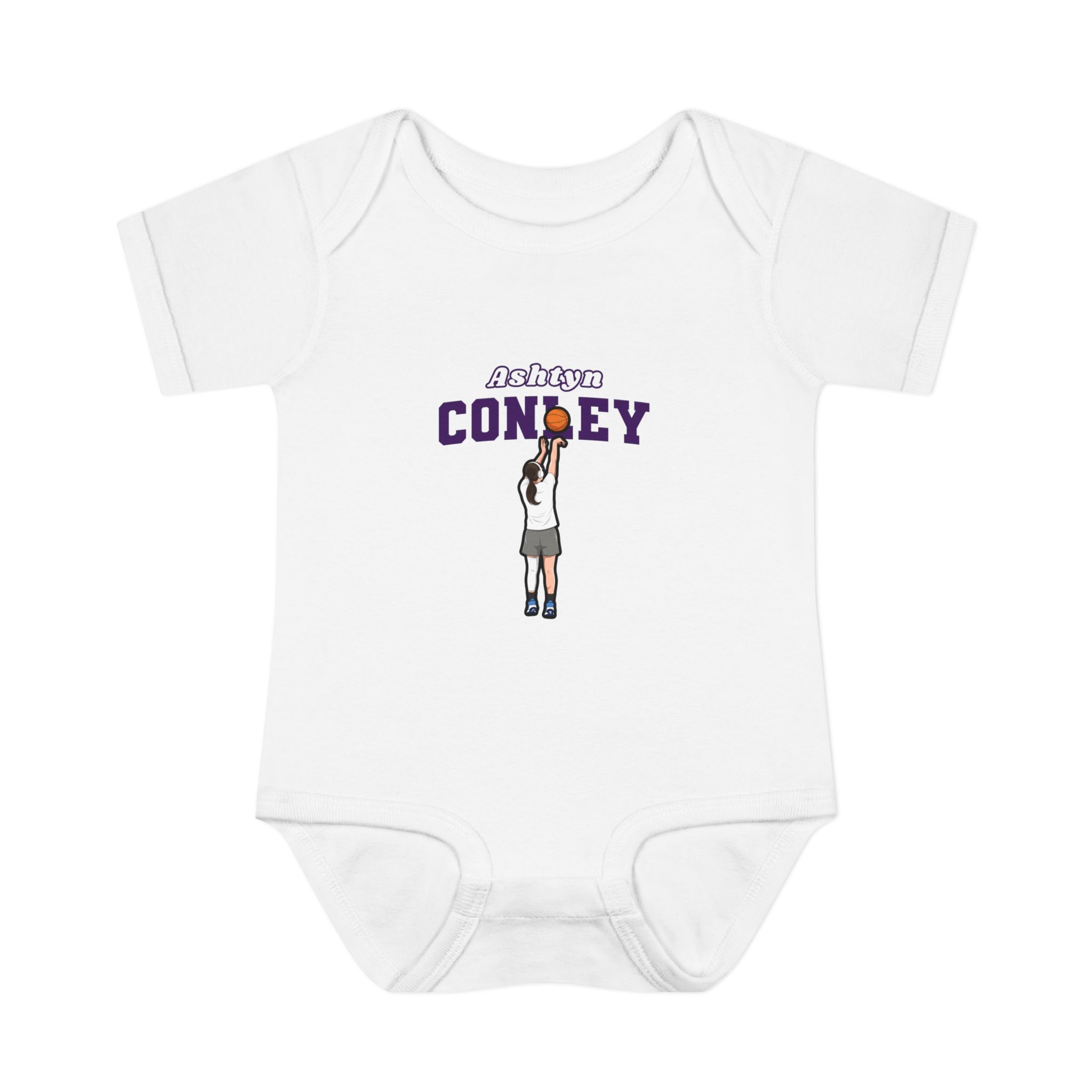 Baby Onesie — character_name_arch in White