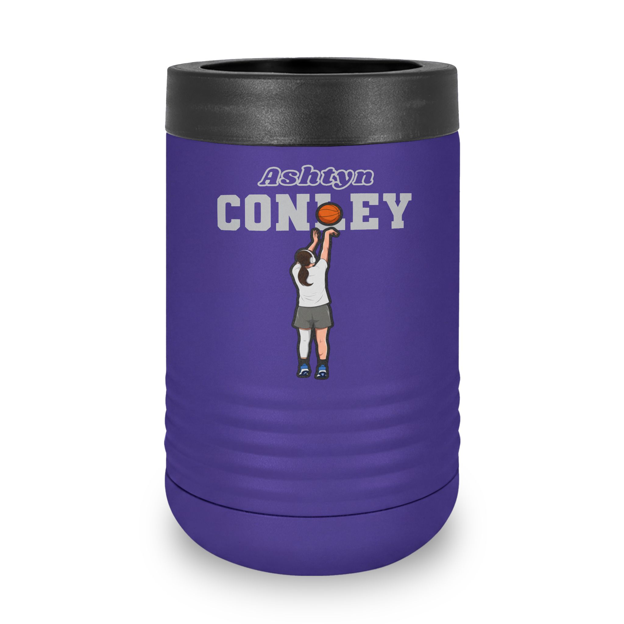 Stainless Can Cooler — character_name_arch in Purple